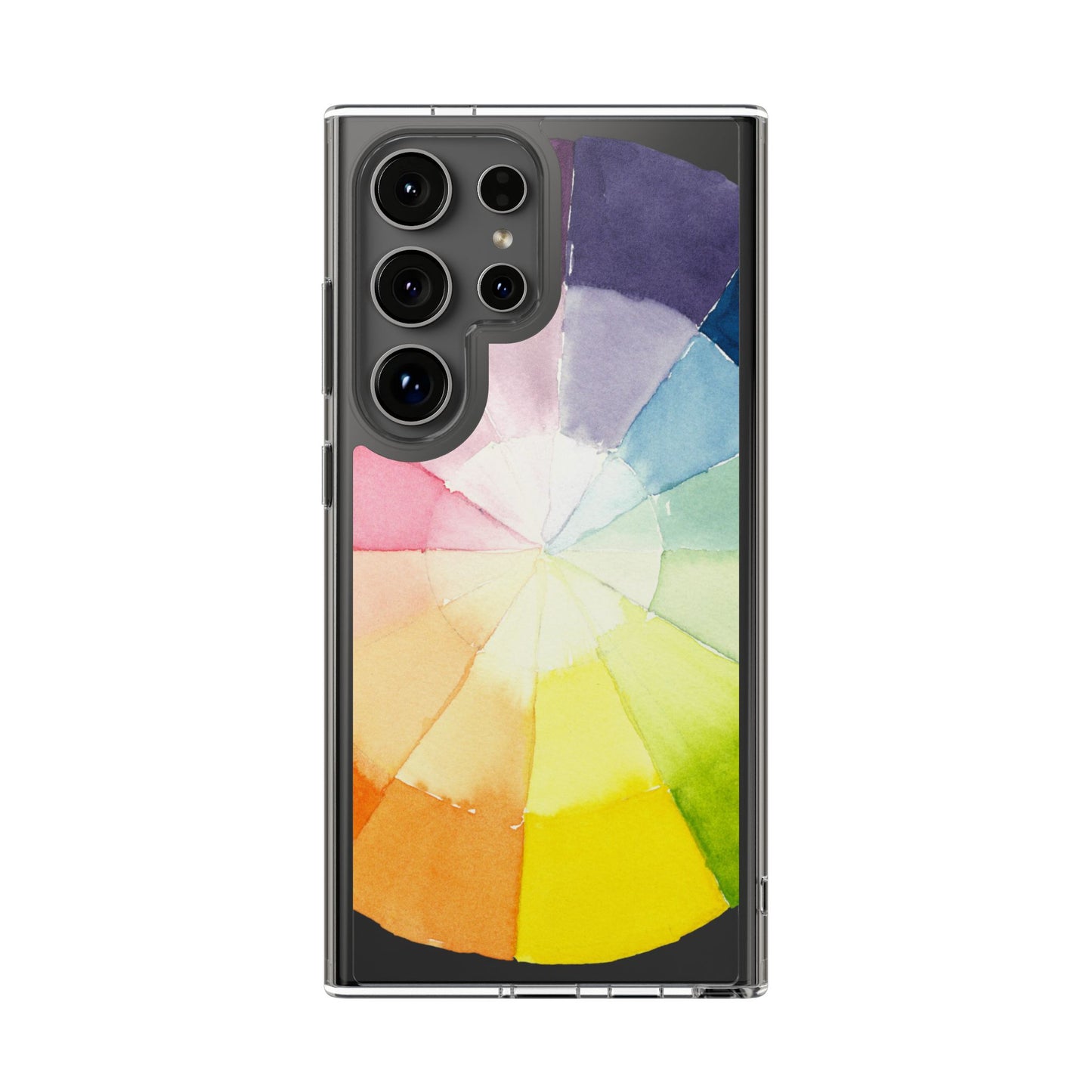 Watercolor Color Wheel Clear Phone Case - Brooke Zitting, LLC