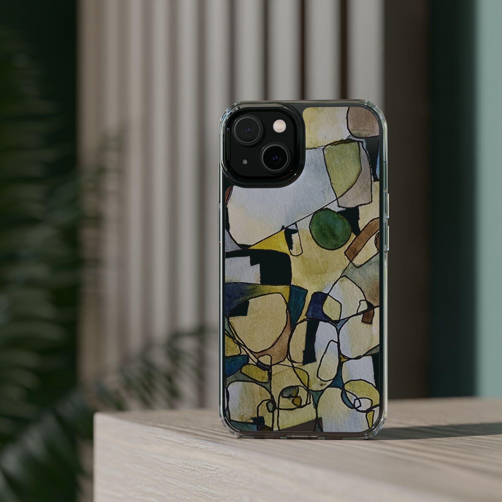Abstract Watercolor Clear Phone Case - Brooke Zitting, LLC