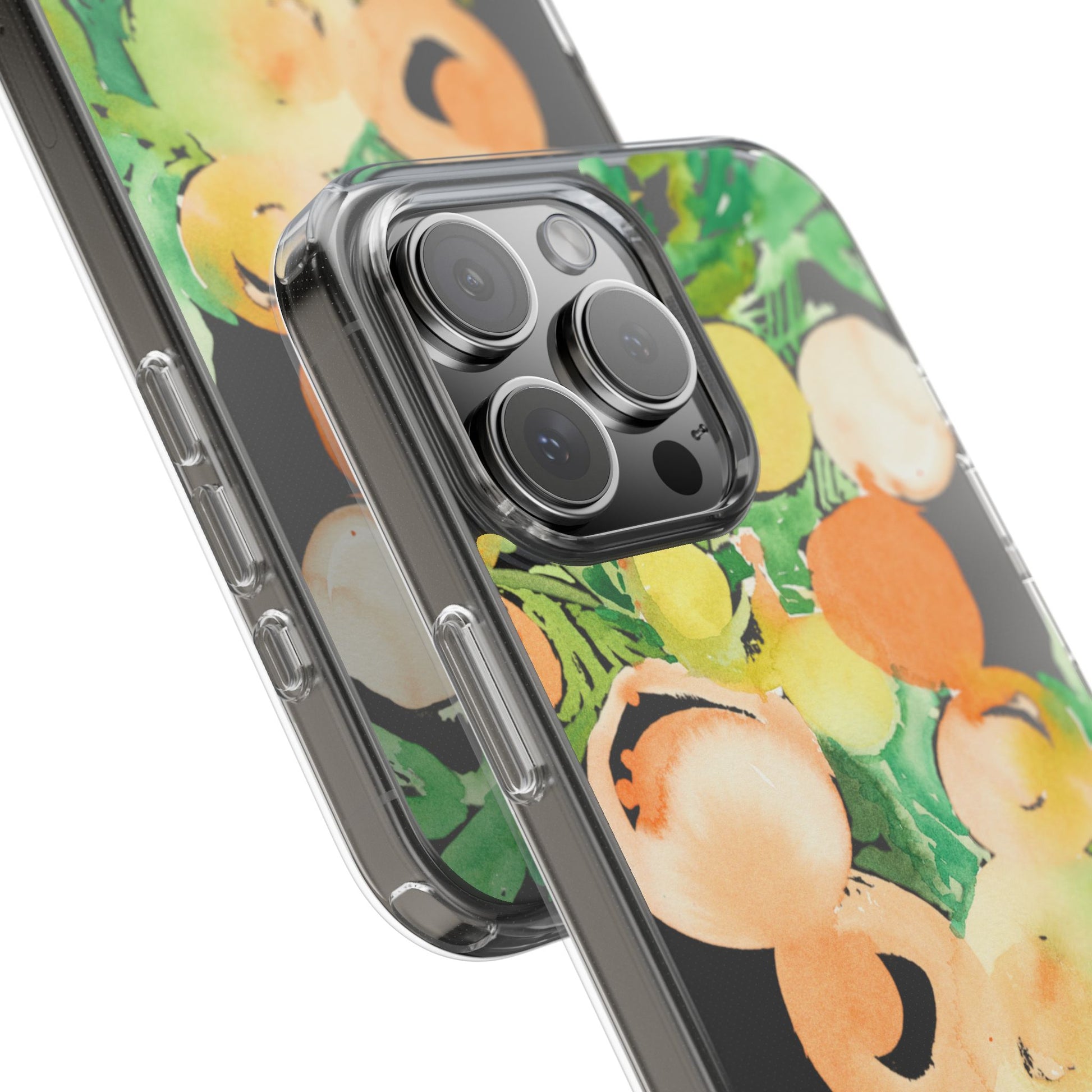 Watercolor Peaches Clear Phone Case - Brooke Zitting, LLC