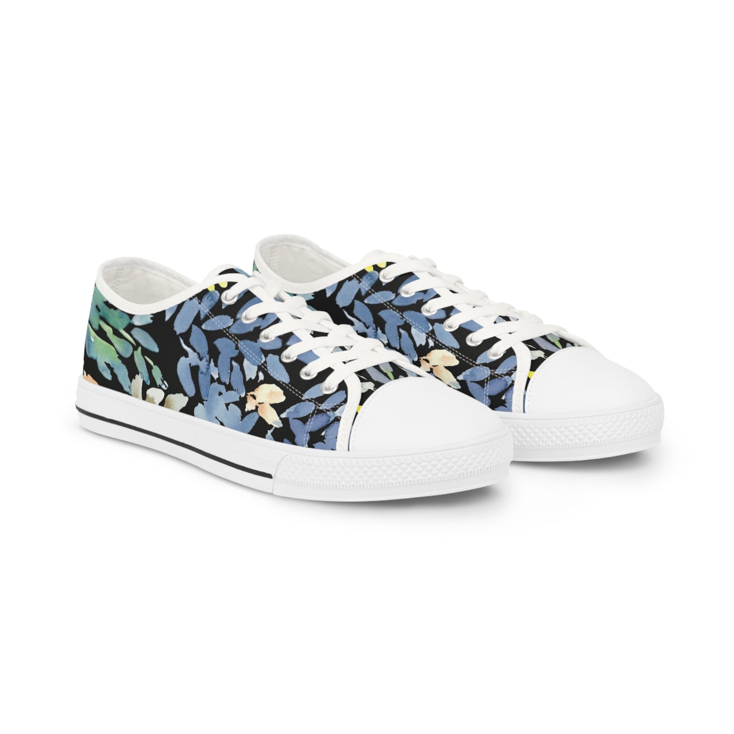Willow Spring Buds Watercolor Low-Top Sneakers | Men - Brooke Zitting, LLC