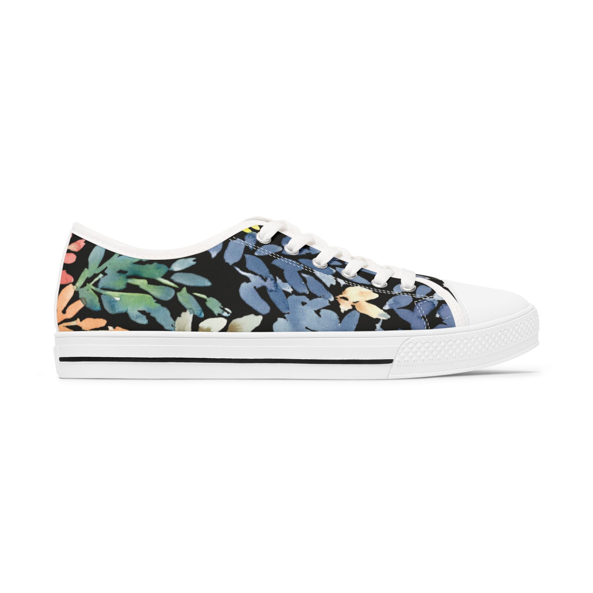 Willow Spring Buds Watercolor Low-Top Sneakers – Stylish Shoes for All | Unique Gift Idea - Brooke Zitting, LLC