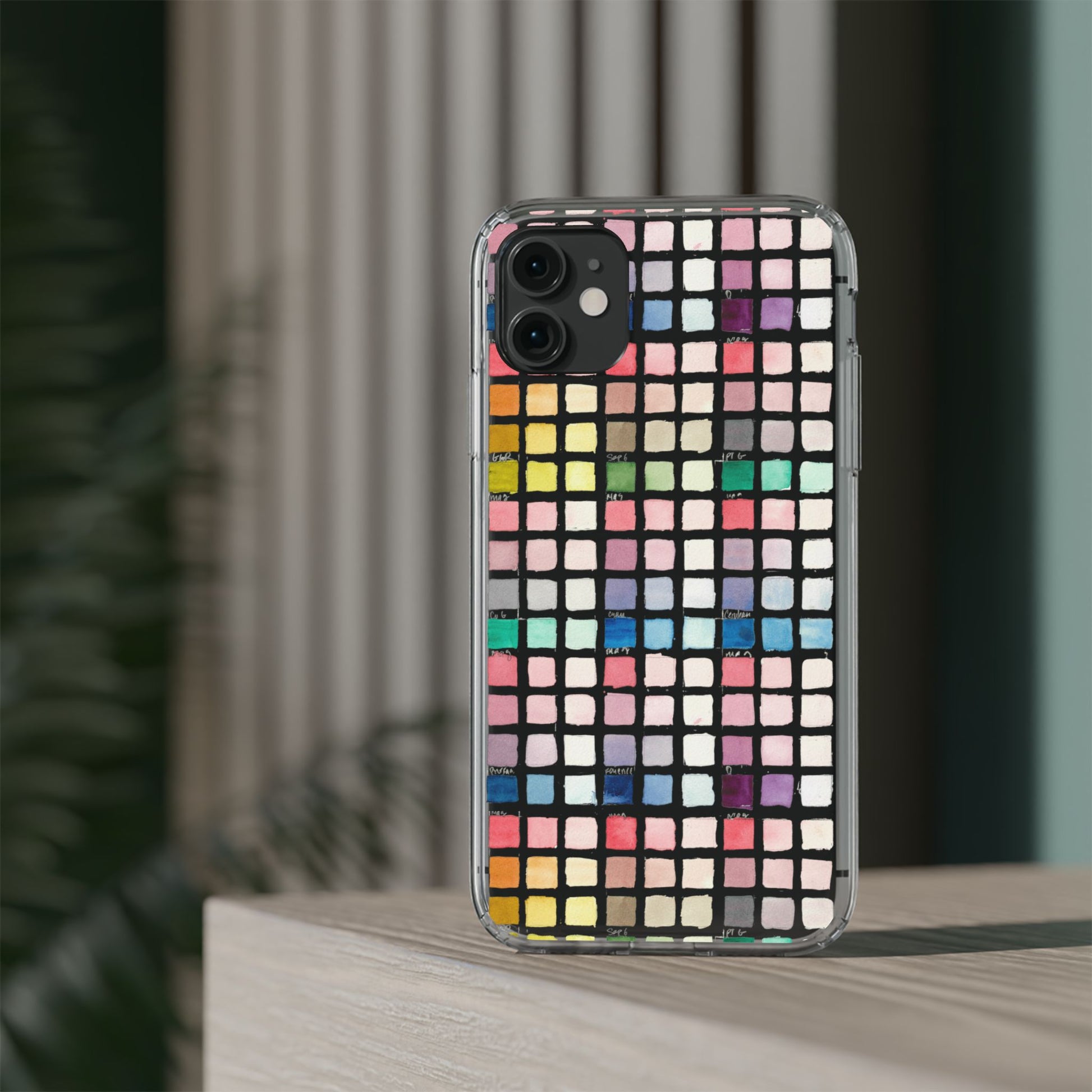 Watercolor Swatches Clear Phone Case - Brooke Zitting, LLC
