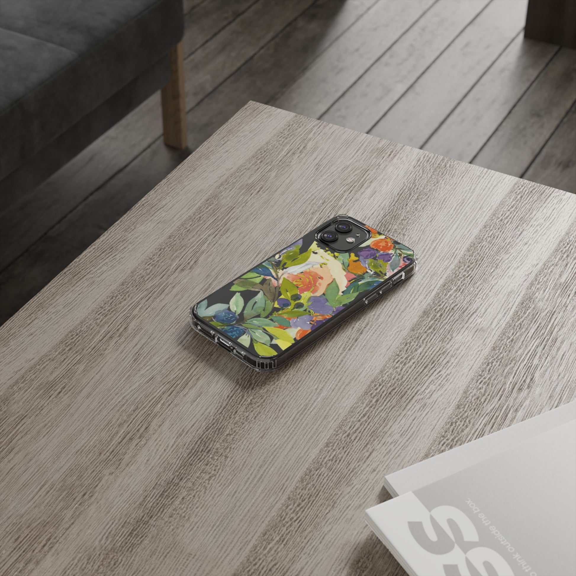 Clear Phone Case with Floral Blooms Design - Brooke Zitting, LLC
