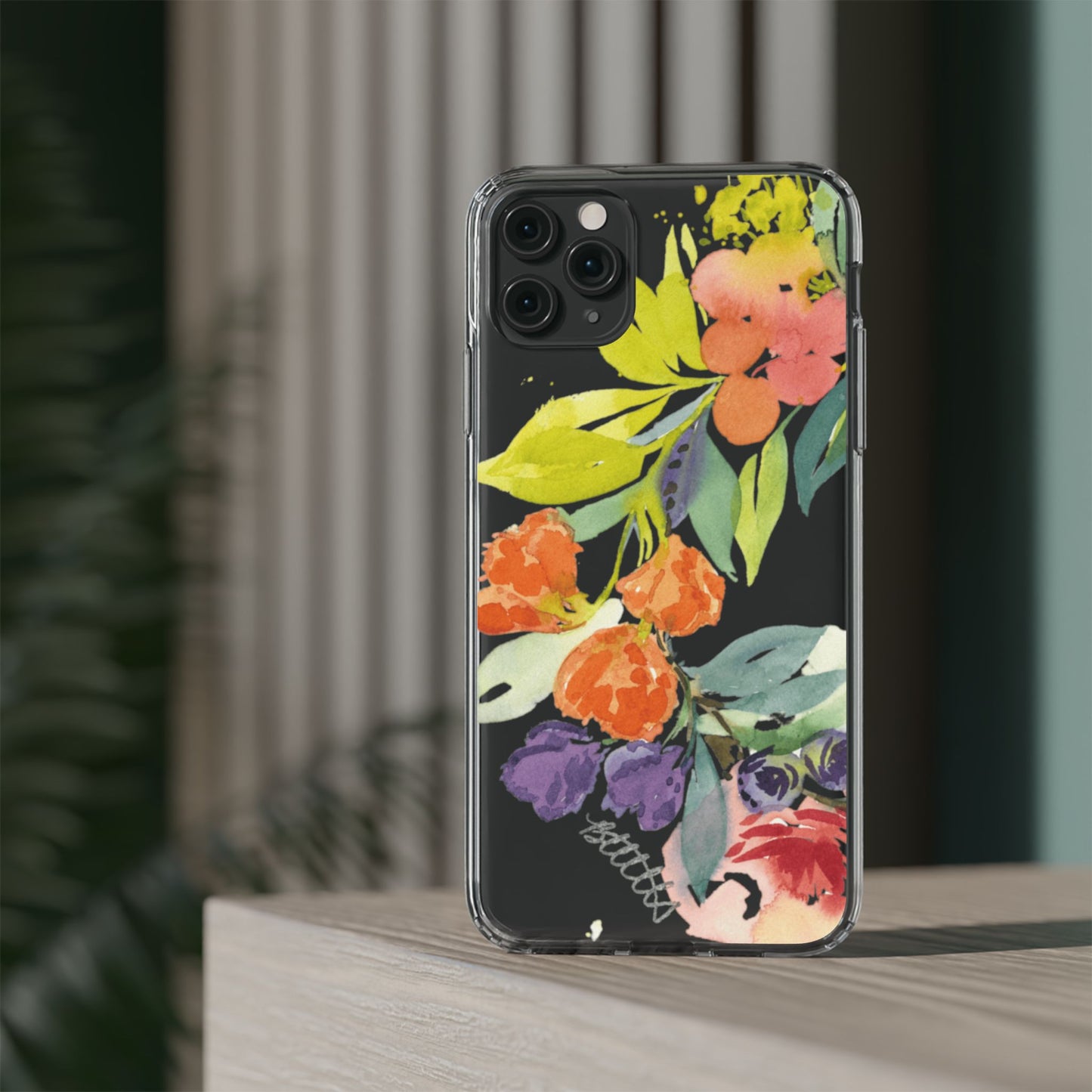 Watercolor Floral Blooms Clear Phone Case - Brooke Zitting, LLC