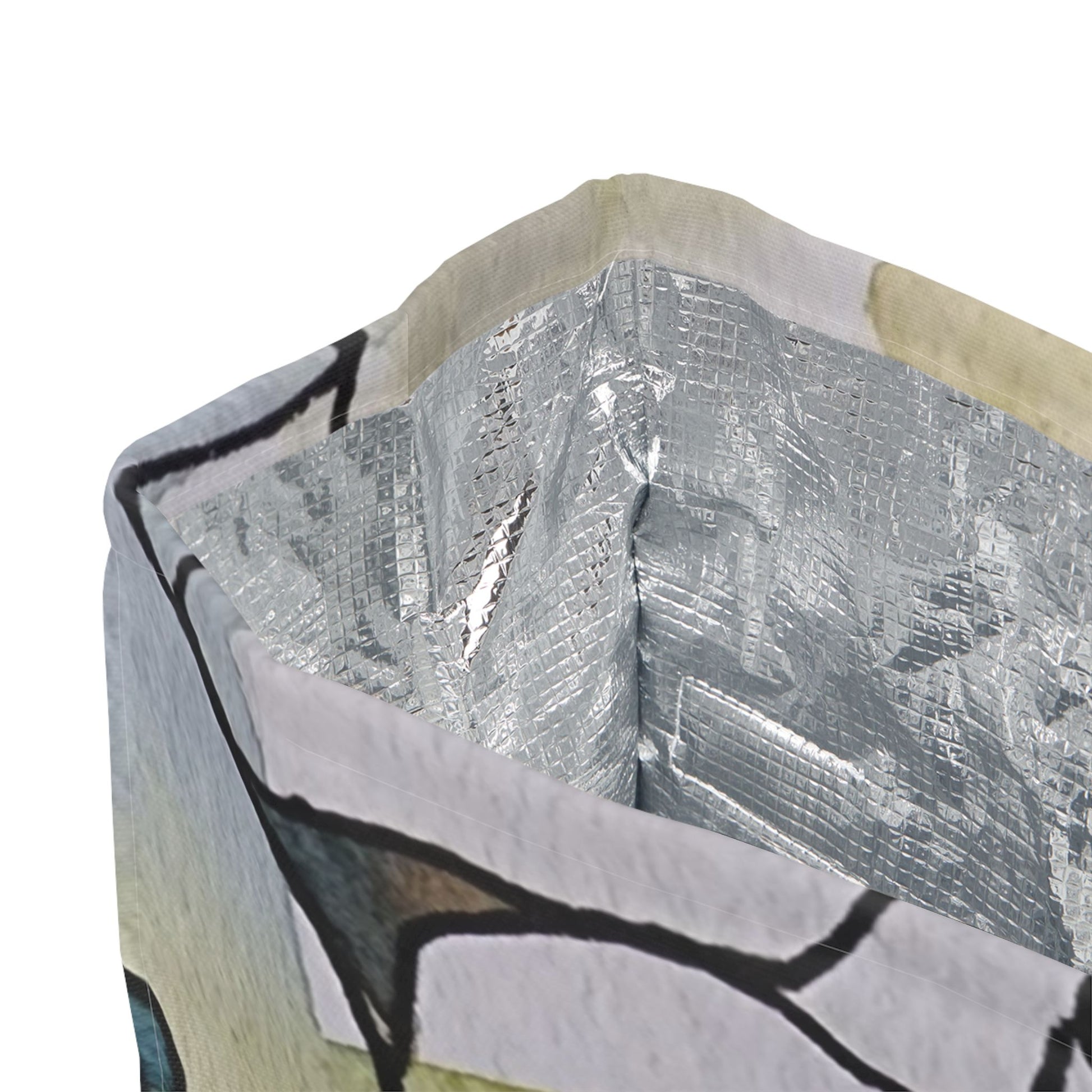 Fragmented Whisper Watercolor Design Lunch Bag – Insulated, Wipe-Clean, Eco-Friendly Tote for Daily Use - Brooke Zitting, LLC