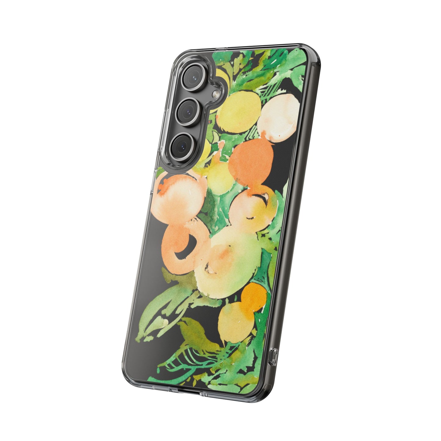 Watercolor Peaches Clear Phone Case - Brooke Zitting, LLC