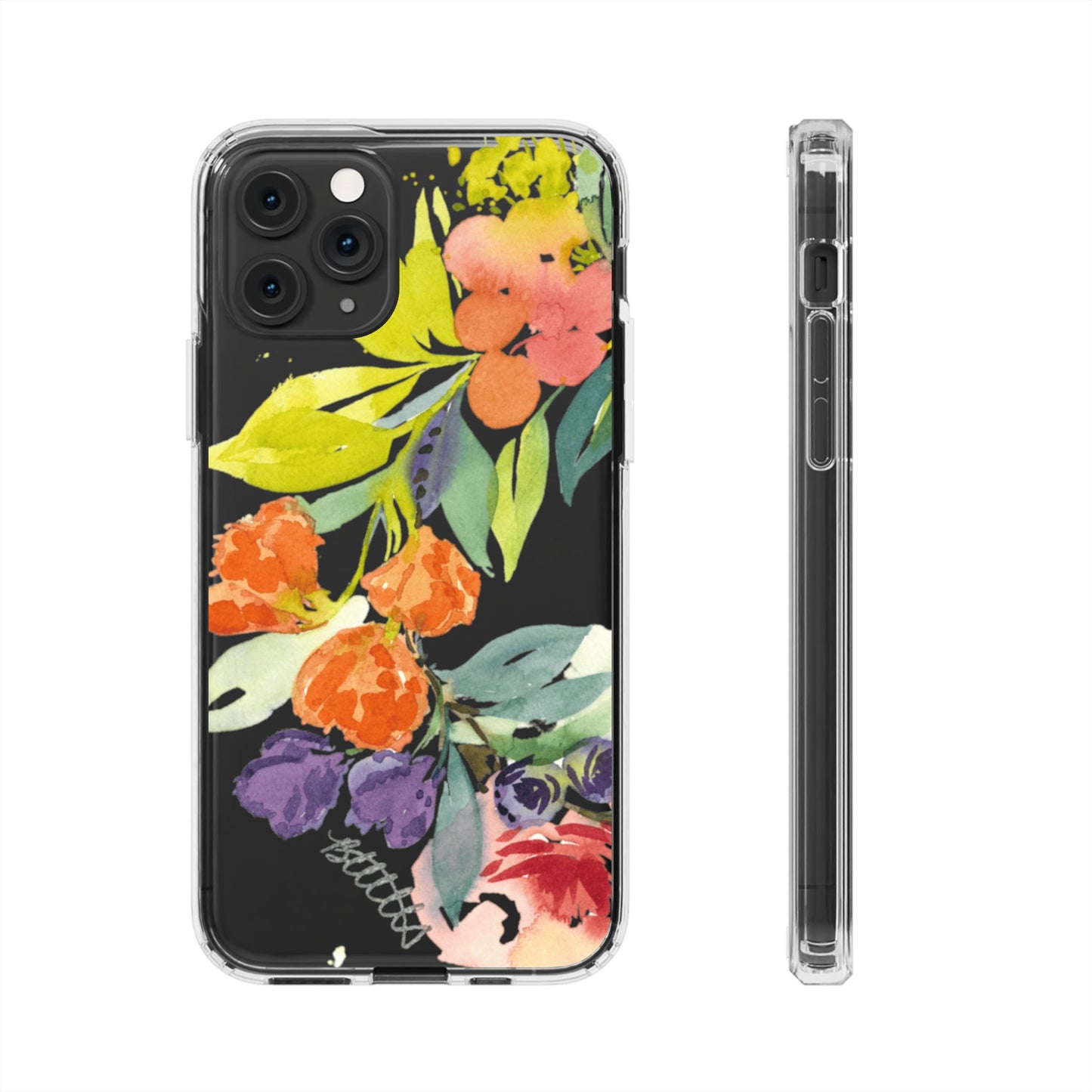 Watercolor Floral Blooms Clear Phone Case - Brooke Zitting, LLC