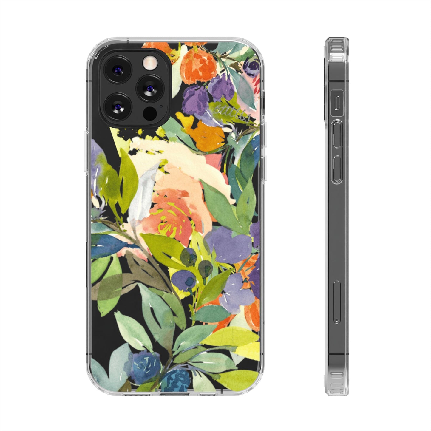 Clear Phone Case with Floral Blooms Design - Brooke Zitting, LLC