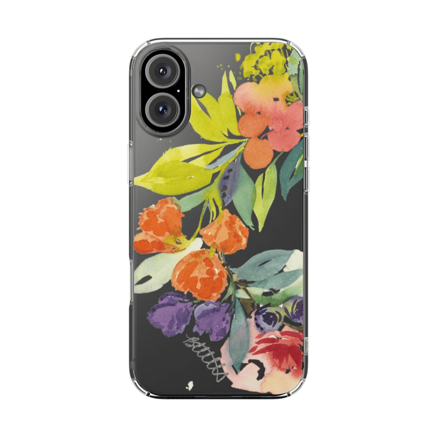 Watercolor Floral Blooms Clear Phone Case - Brooke Zitting, LLC