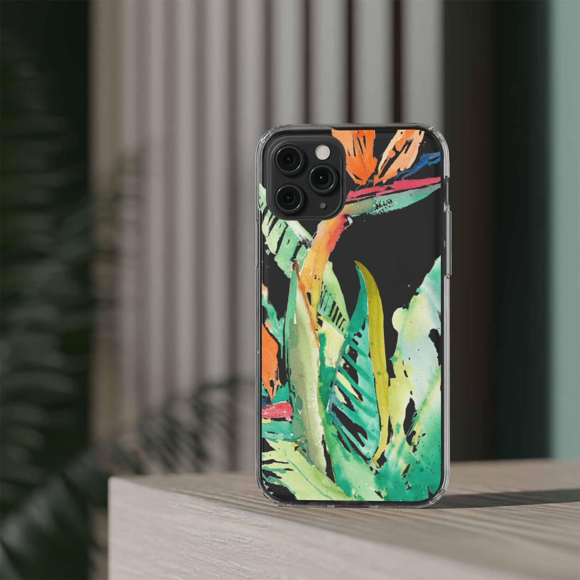 Another Day in Paradise Watercolor Clear Phone Case - Brooke Zitting, LLC