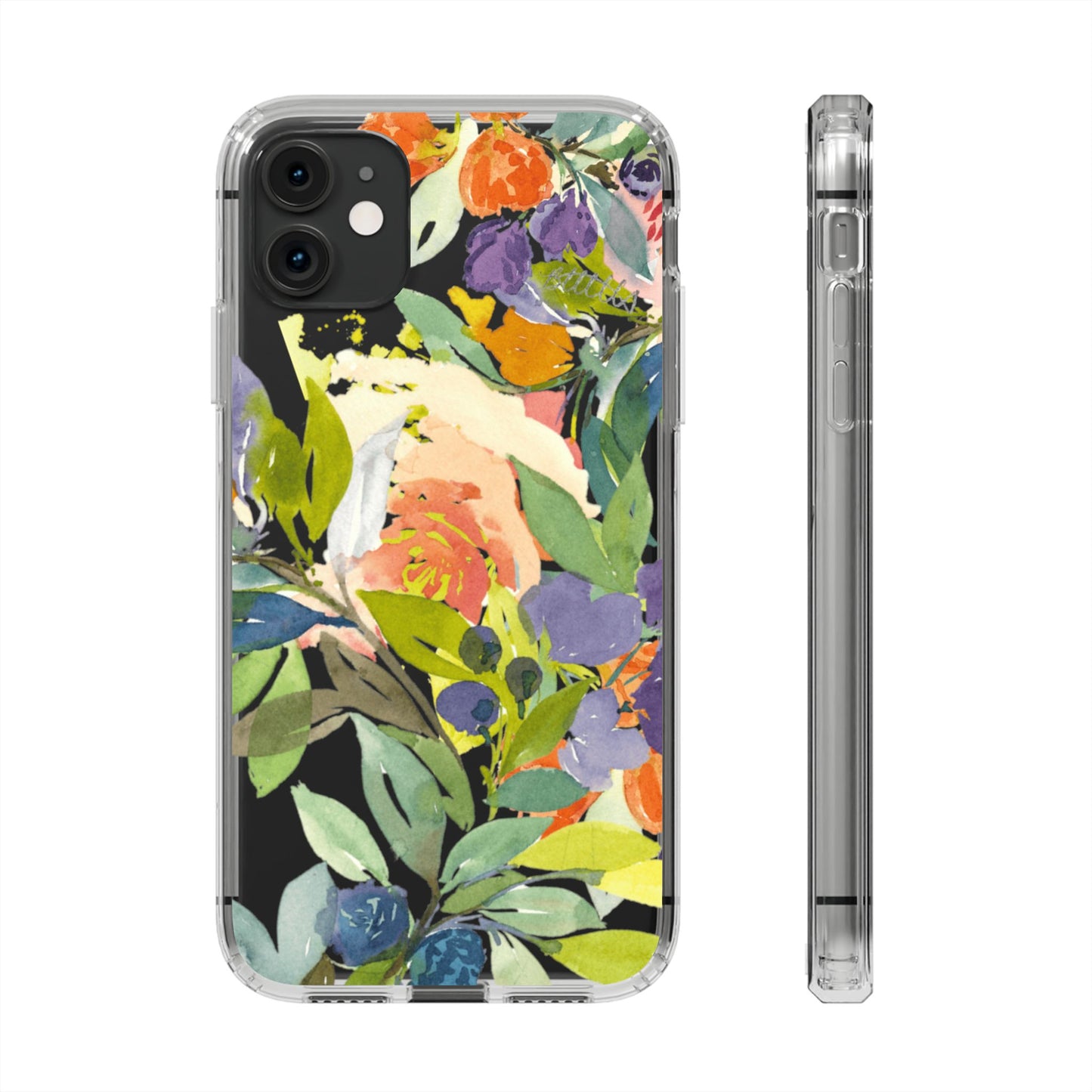 Clear Phone Case with Floral Blooms Design - Brooke Zitting, LLC