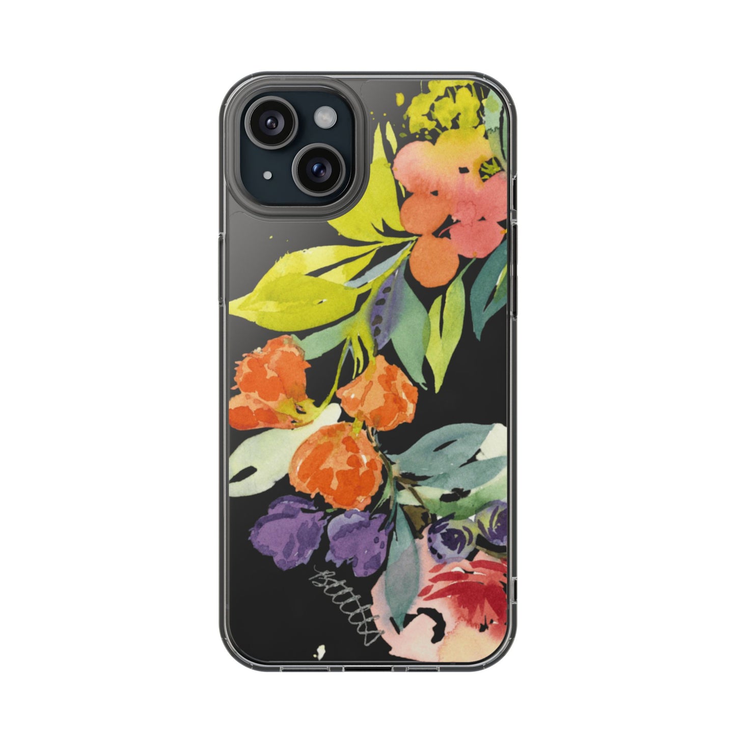 Watercolor Floral Blooms Clear Phone Case - Brooke Zitting, LLC