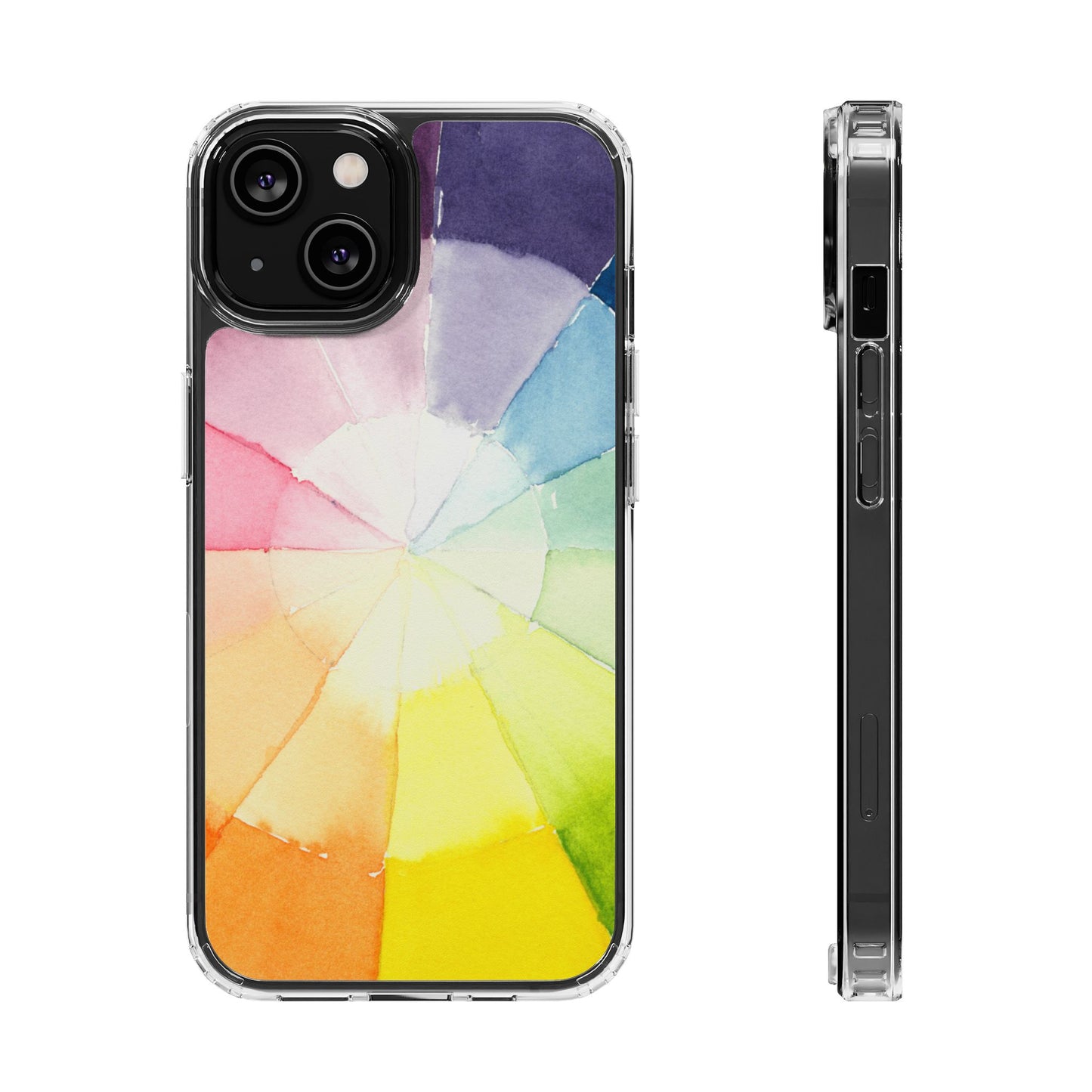 Watercolor Color Wheel Clear Phone Case - Brooke Zitting, LLC