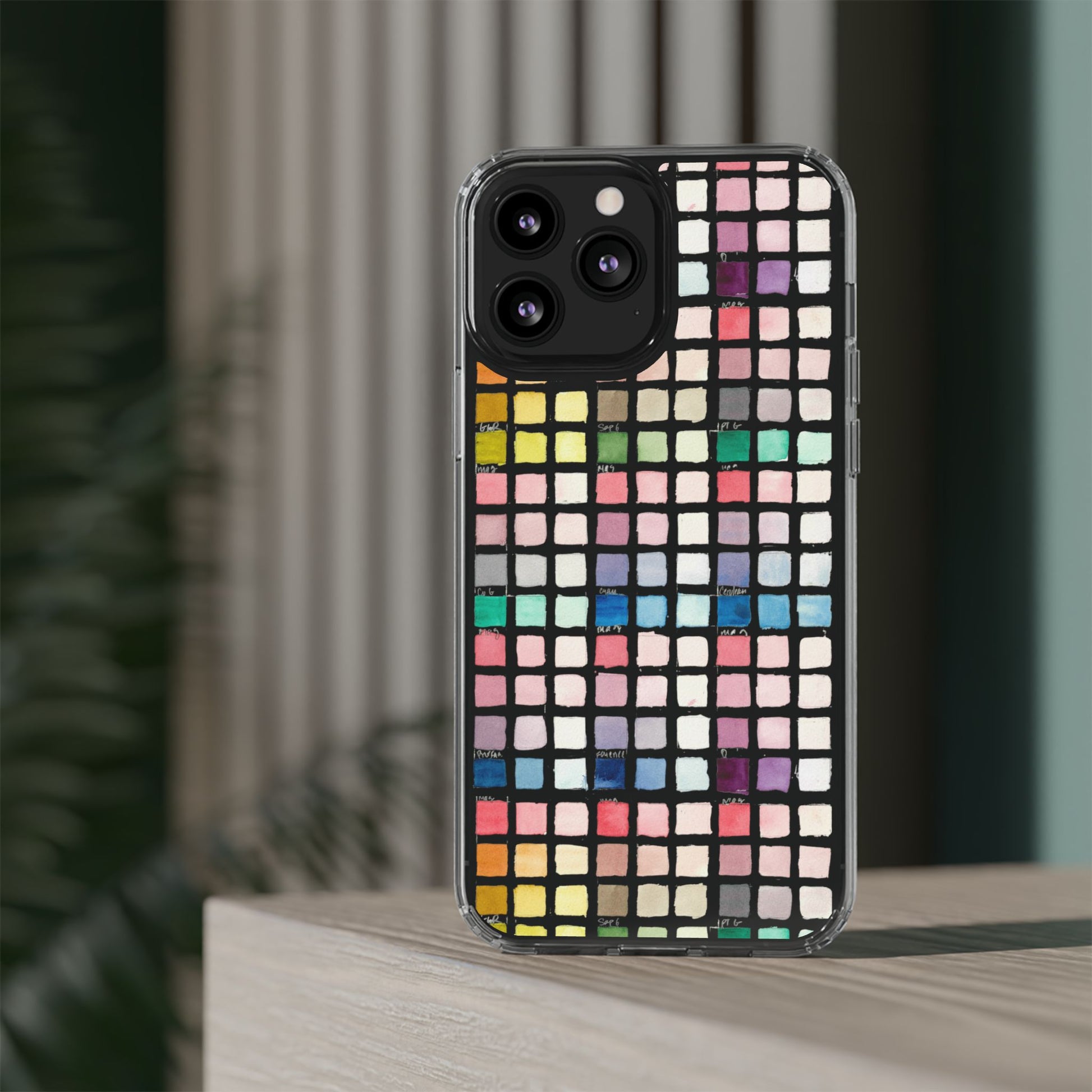 Watercolor Swatches Clear Phone Case - Brooke Zitting, LLC