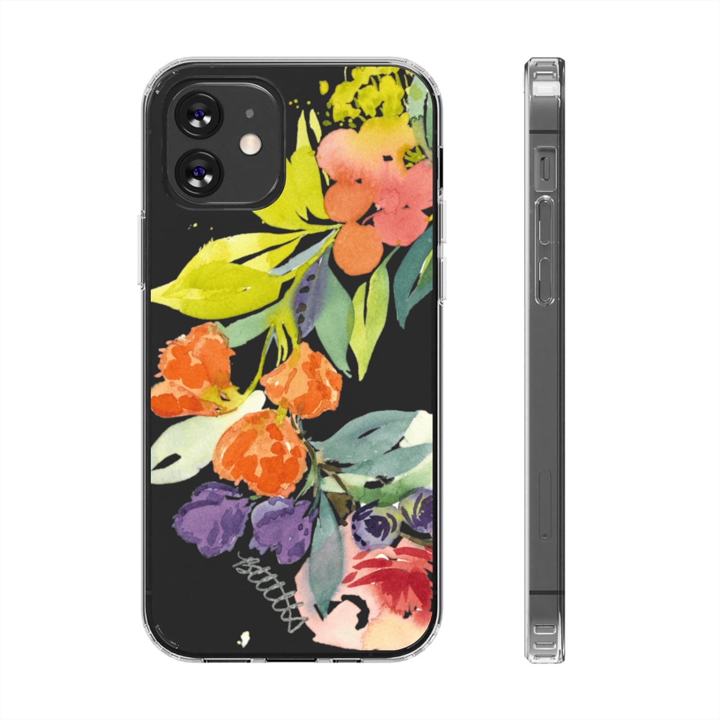 Watercolor Floral Blooms Clear Phone Case - Brooke Zitting, LLC