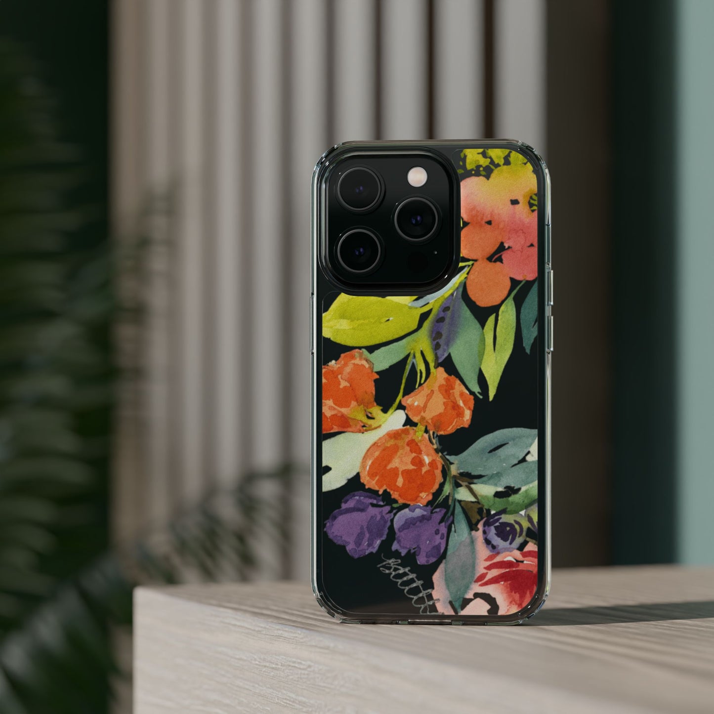Watercolor Floral Blooms Clear Phone Case - Brooke Zitting, LLC
