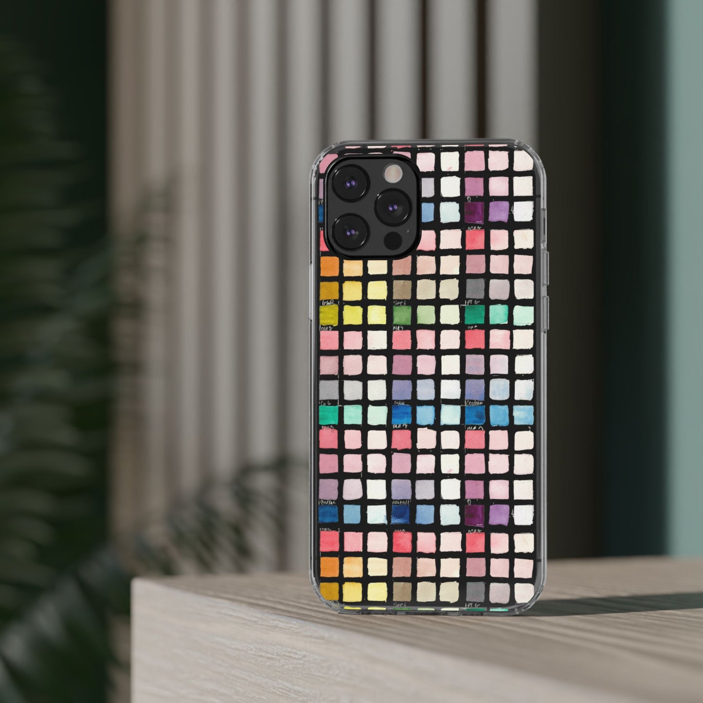 Watercolor Swatches Clear Phone Case - Brooke Zitting, LLC