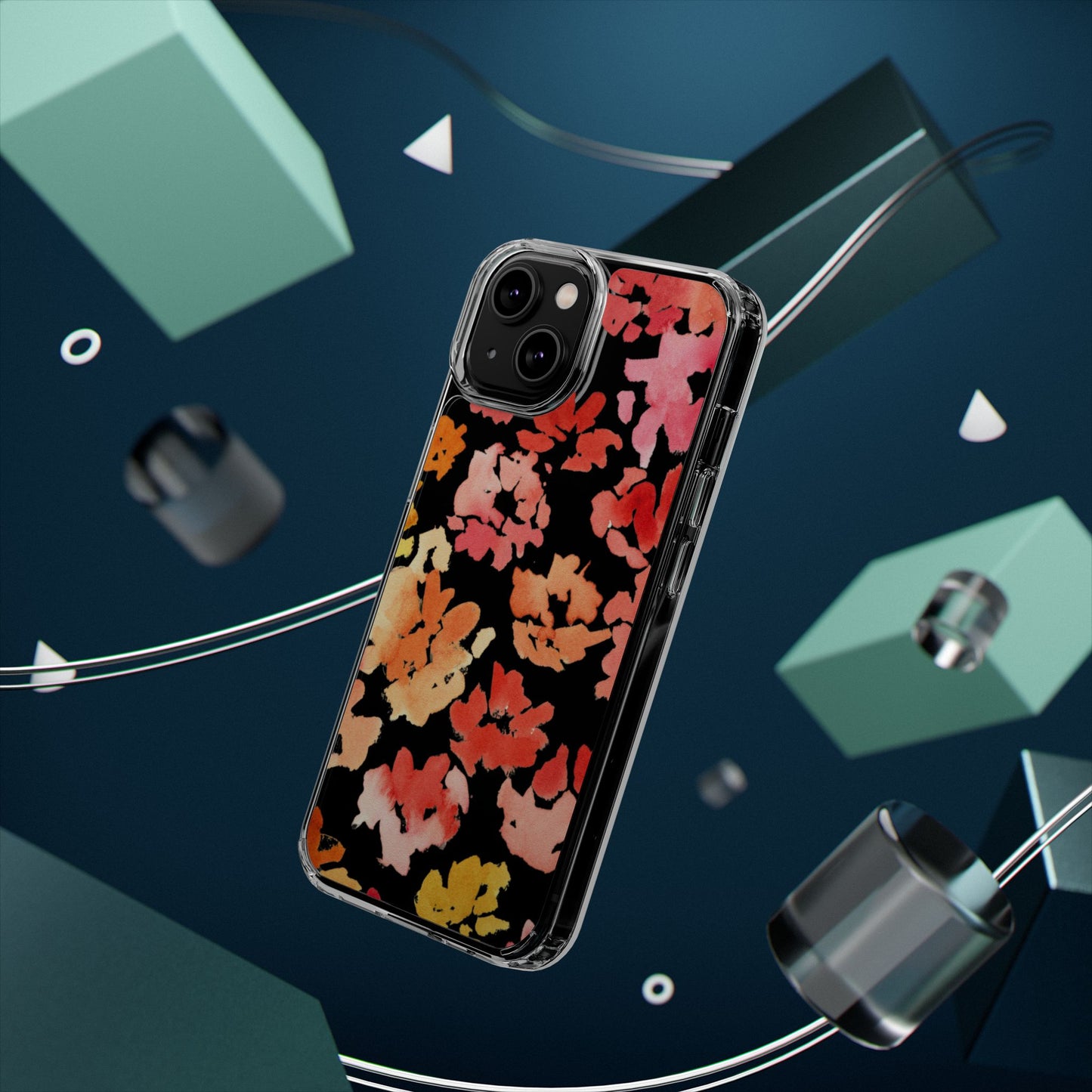Watercolor Posy Clear Phone Case - Brooke Zitting, LLC