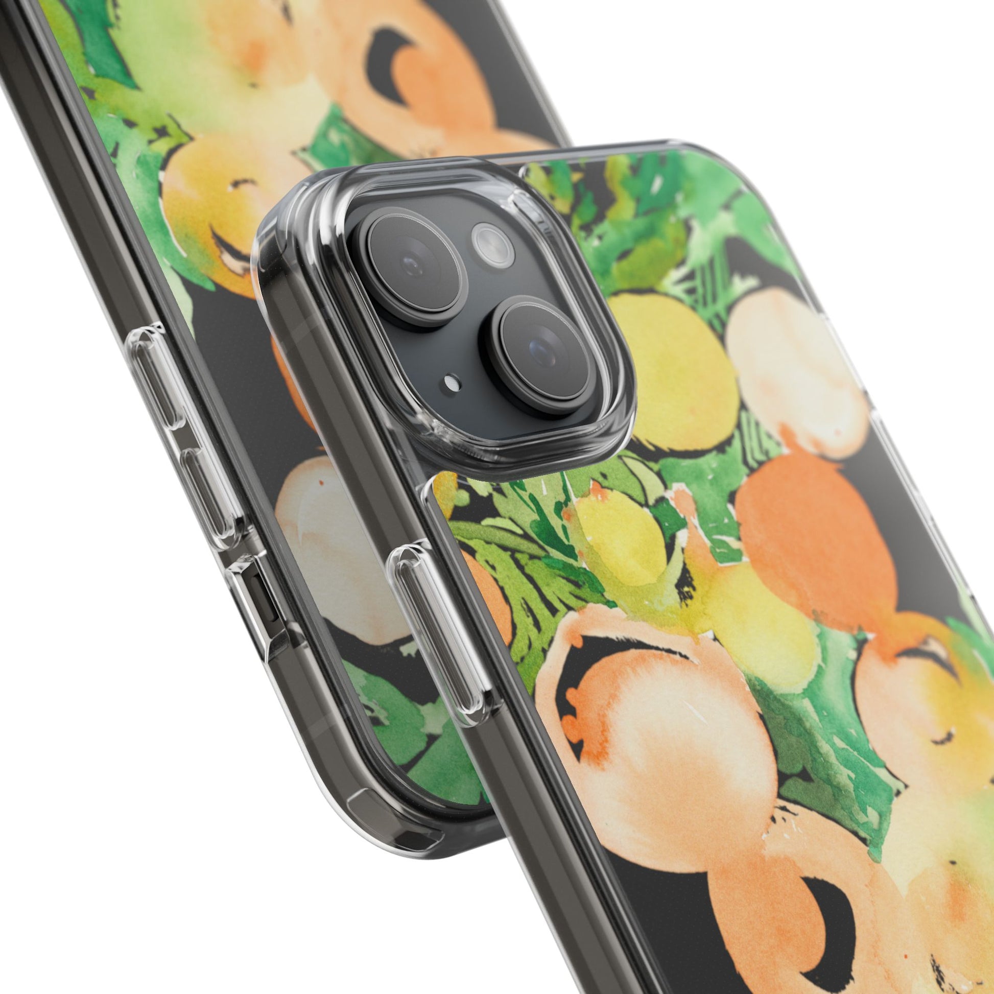 Watercolor Peaches Clear Phone Case - Brooke Zitting, LLC