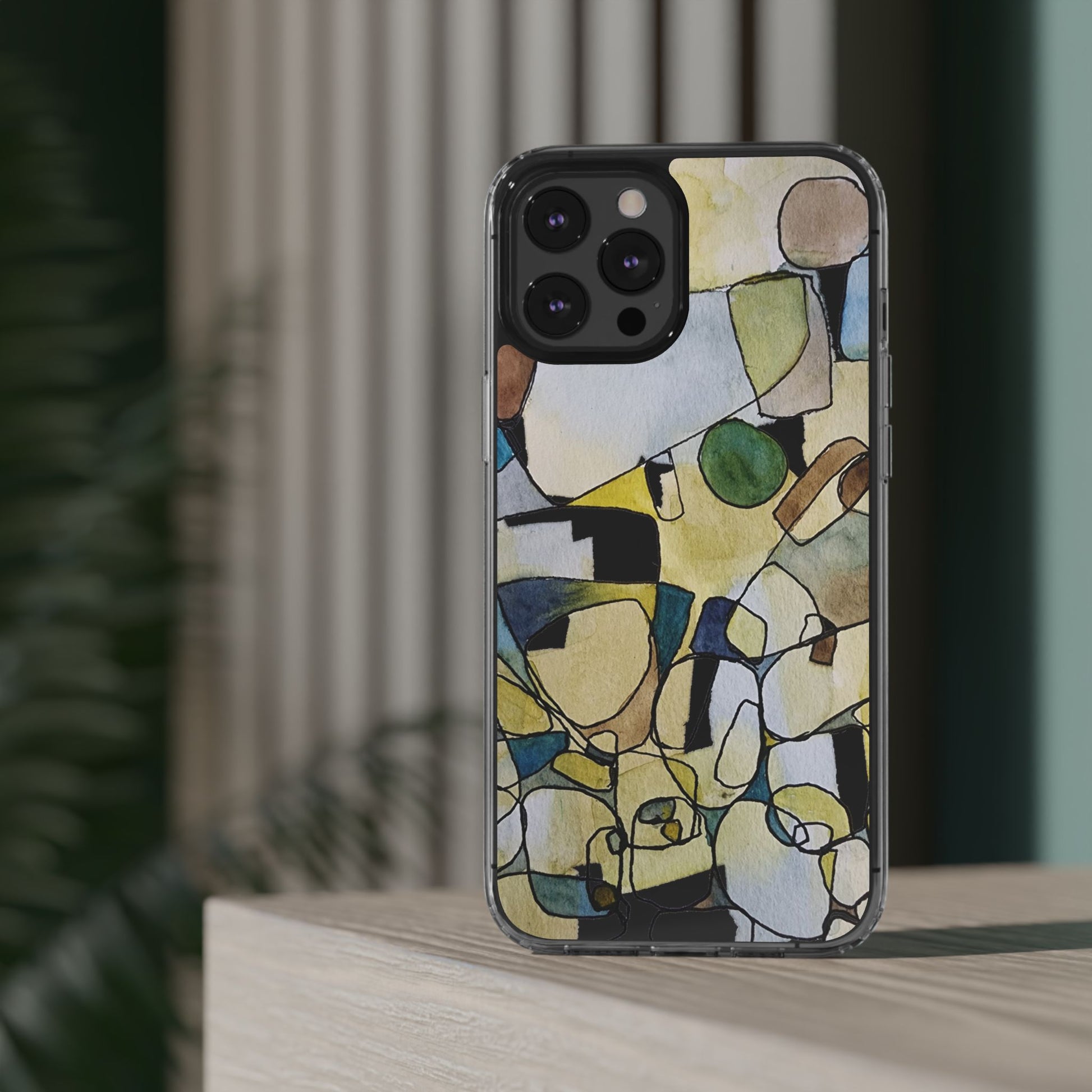 Abstract Watercolor Clear Phone Case - Brooke Zitting, LLC