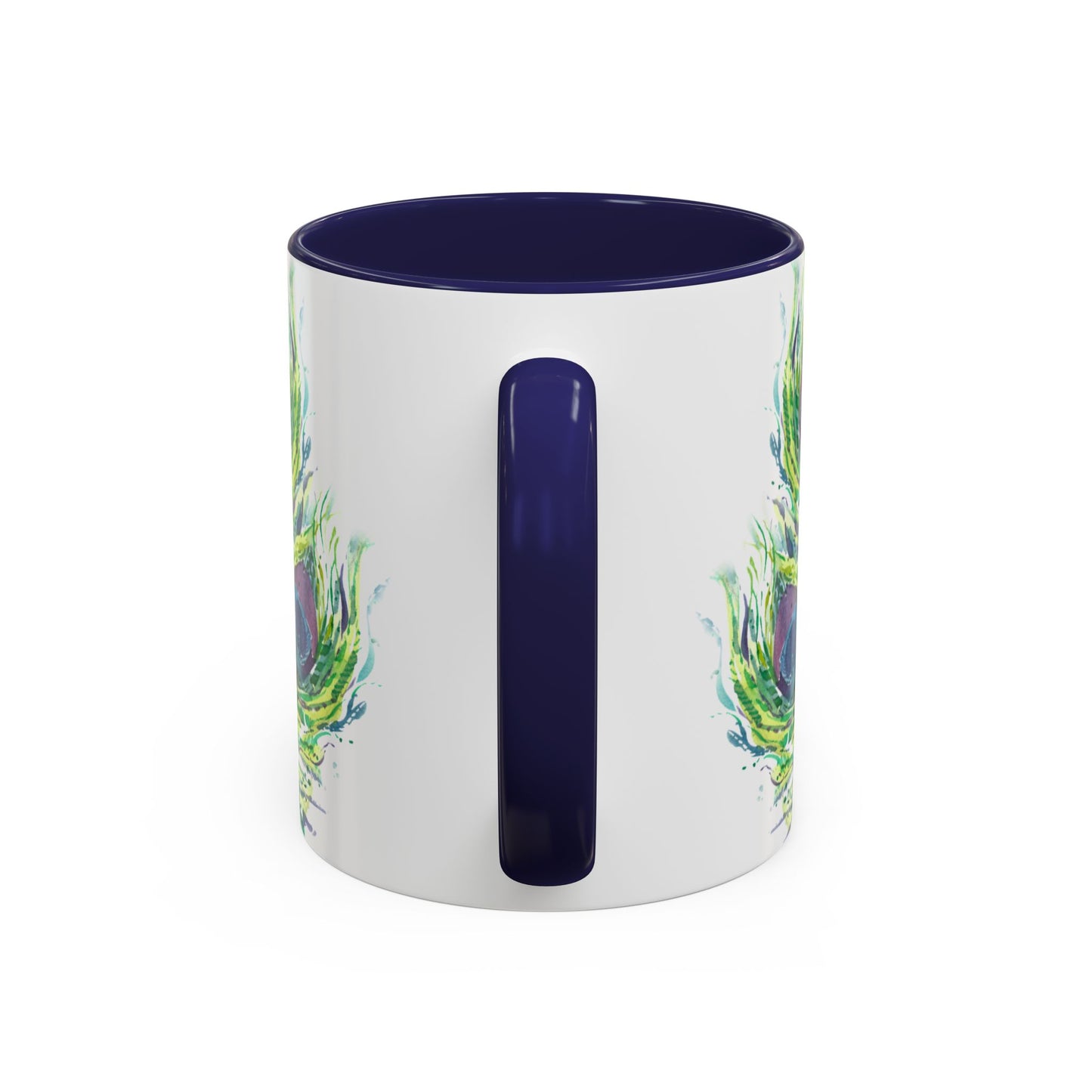 Colorful Peacock Feathers Mug Print  (11oz, 15oz) - Brooke Zitting, LLC