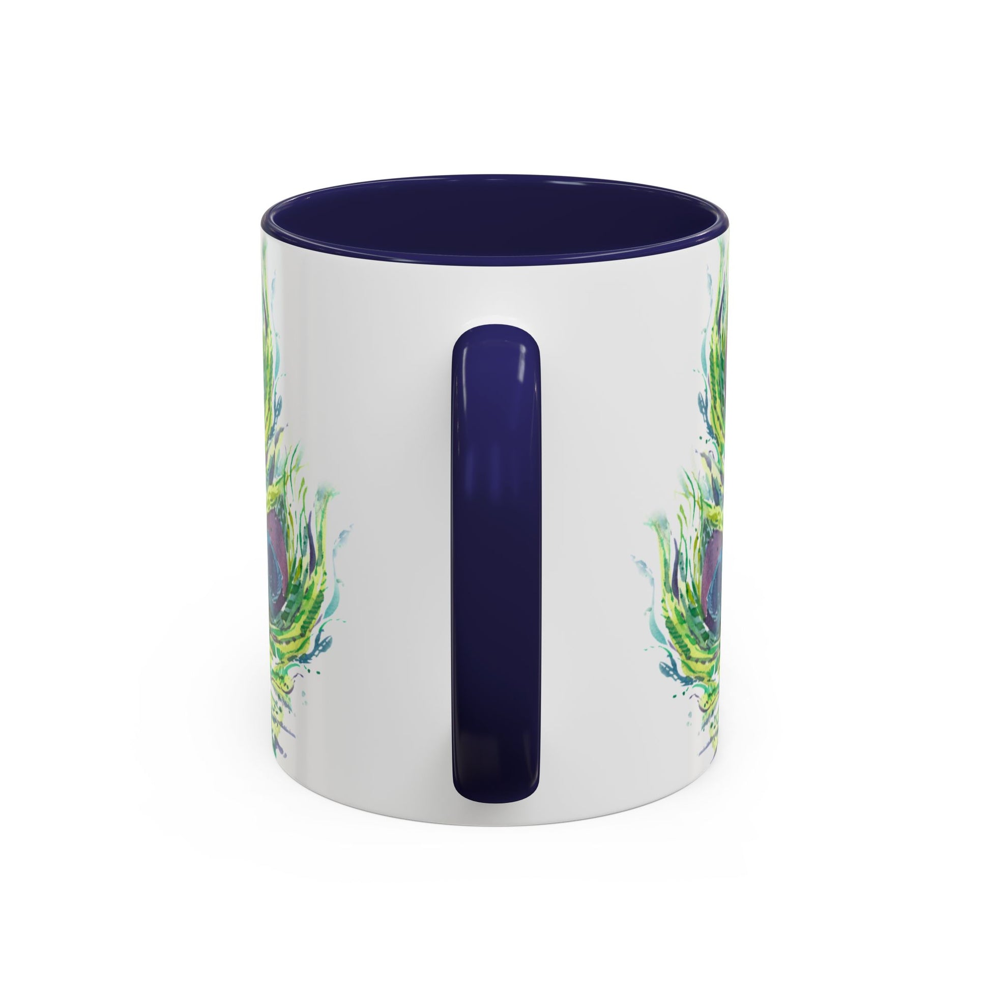 Colorful Peacock Feathers Mug Print  (11oz, 15oz) - Brooke Zitting, LLC