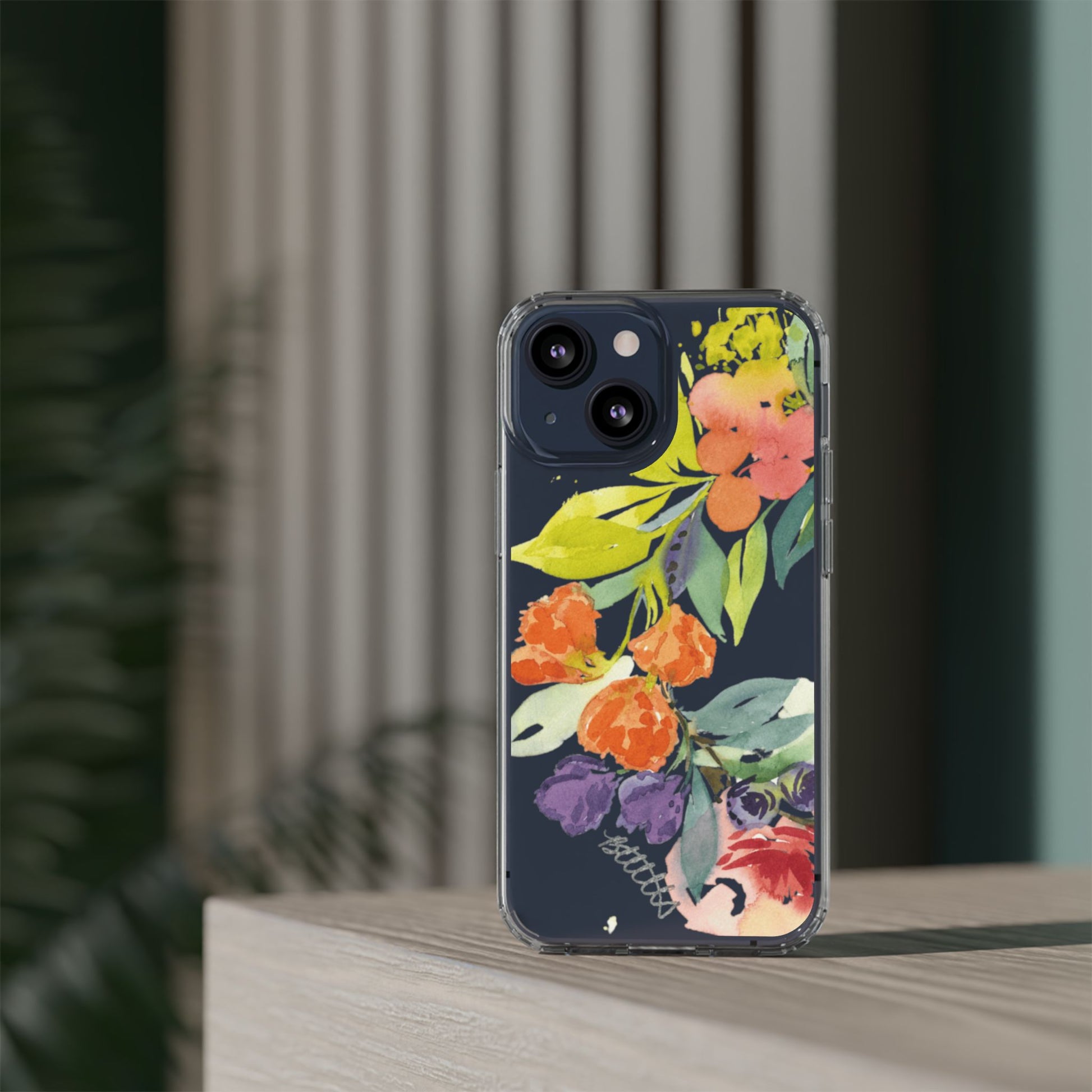 Watercolor Floral Blooms Clear Phone Case - Brooke Zitting, LLC