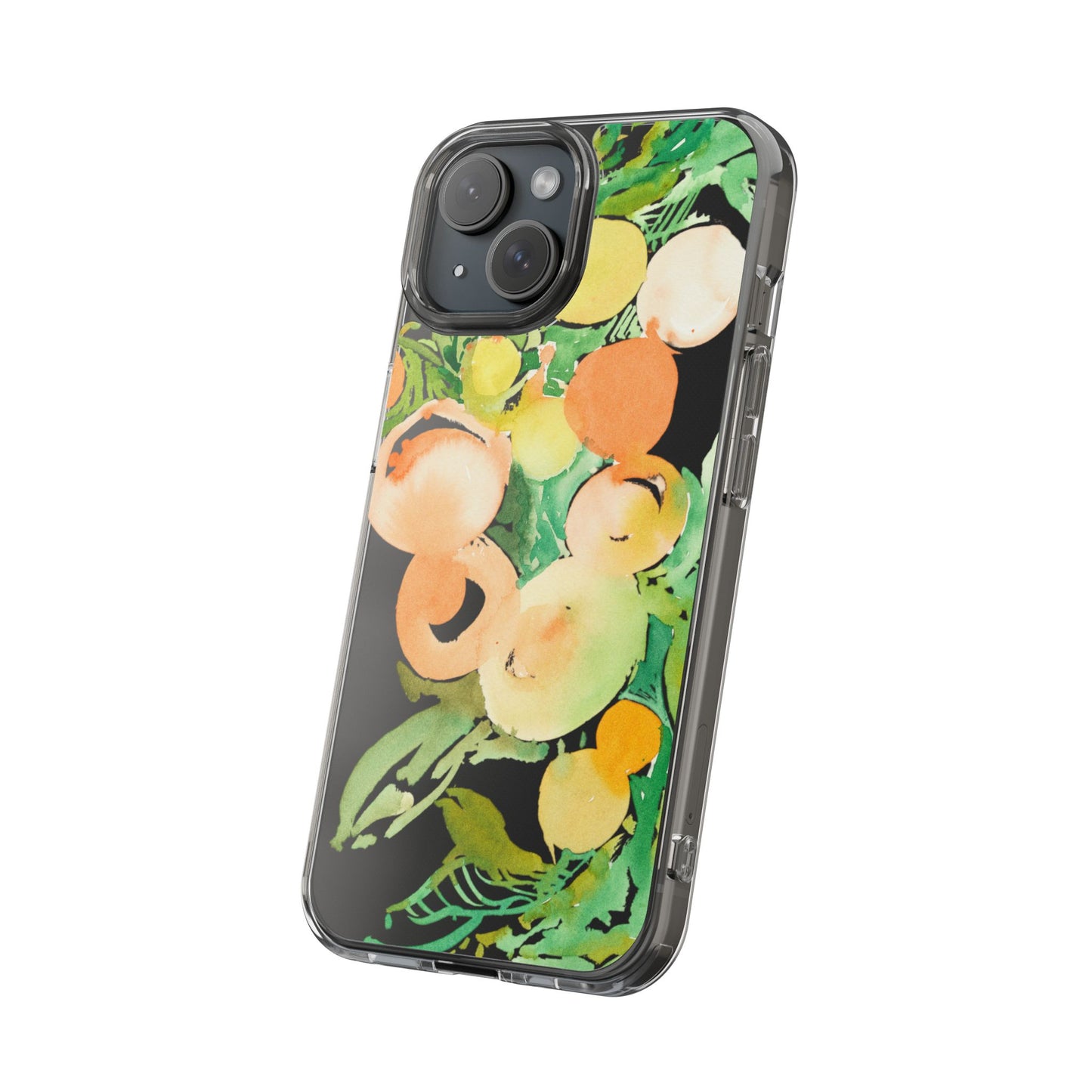 Watercolor Peaches Clear Phone Case - Brooke Zitting, LLC