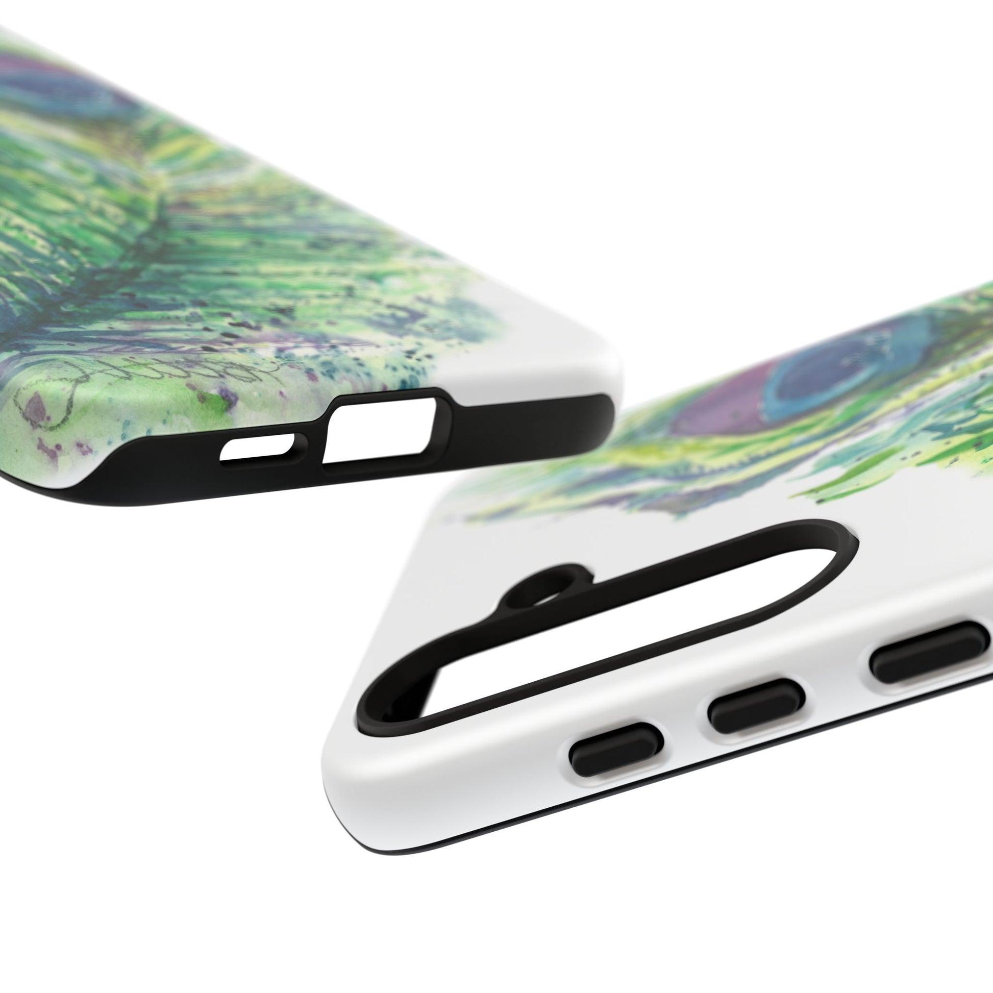 Colorful Peacock Feather Tough Phone Case – Stylish Nature-Inspired Mobile Cover & Unique Gift Idea - Brooke Zitting, LLC