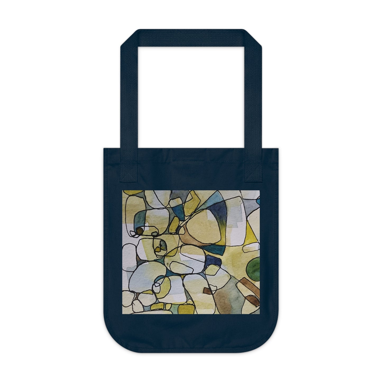 Fragmented Whisper Watercolor Design Organic Canvas Tote – Eco-Friendly, Watercolor Fine Art, Reusable Bag for Art Lovers - Brooke Zitting, LLC