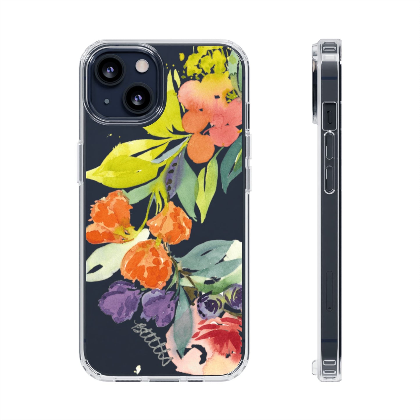 Watercolor Floral Blooms Clear Phone Case - Brooke Zitting, LLC