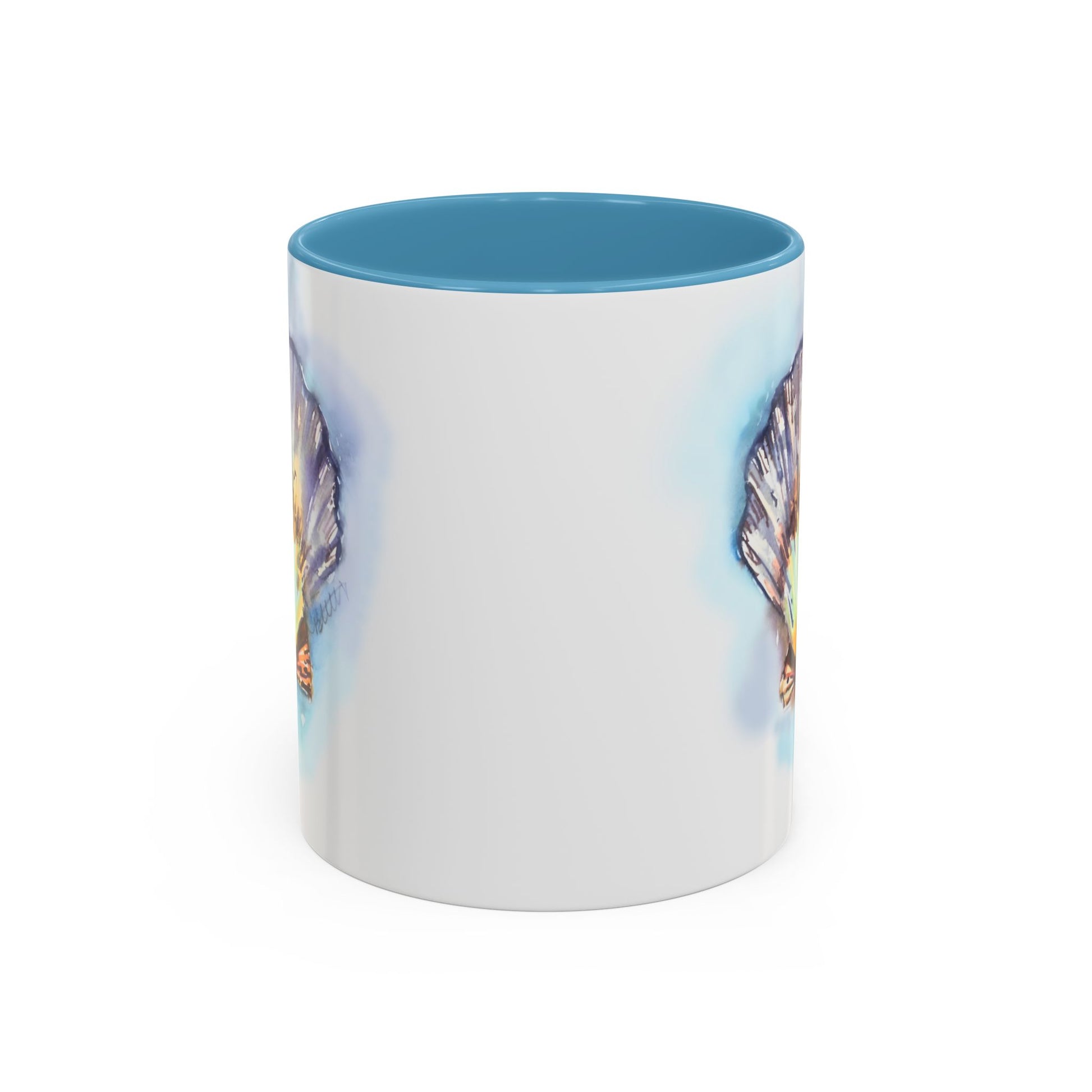 This Seashell Mug with Accent Color (11oz, 15 oz) - Brooke Zitting, LLC