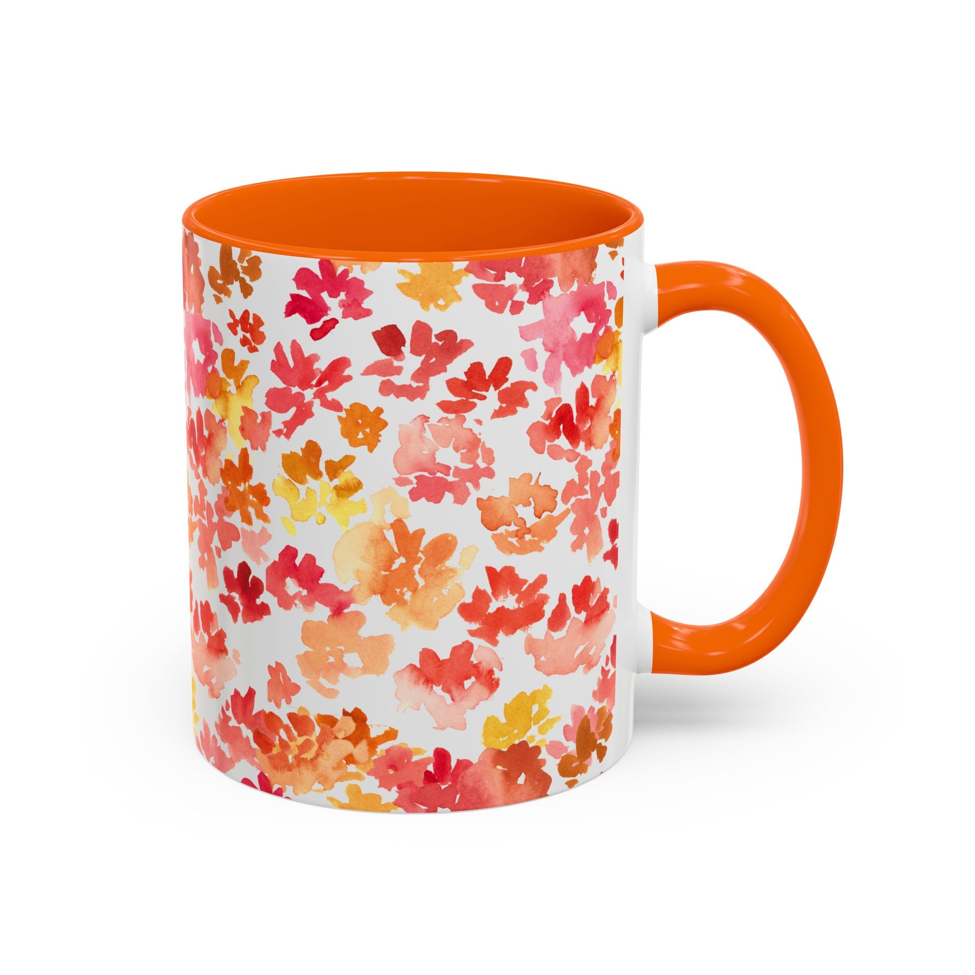 Posy Coffee Mug - Warm Floral Design  (11oz, 15oz) - Brooke Zitting, LLC