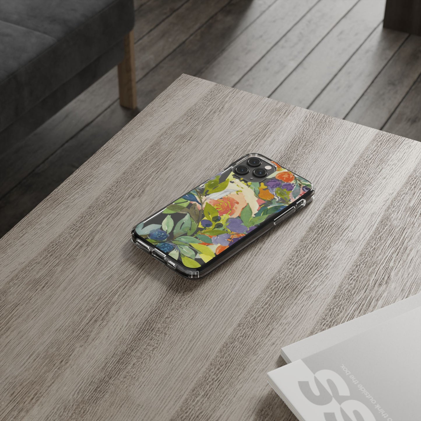 Clear Phone Case with Floral Blooms Design - Brooke Zitting, LLC
