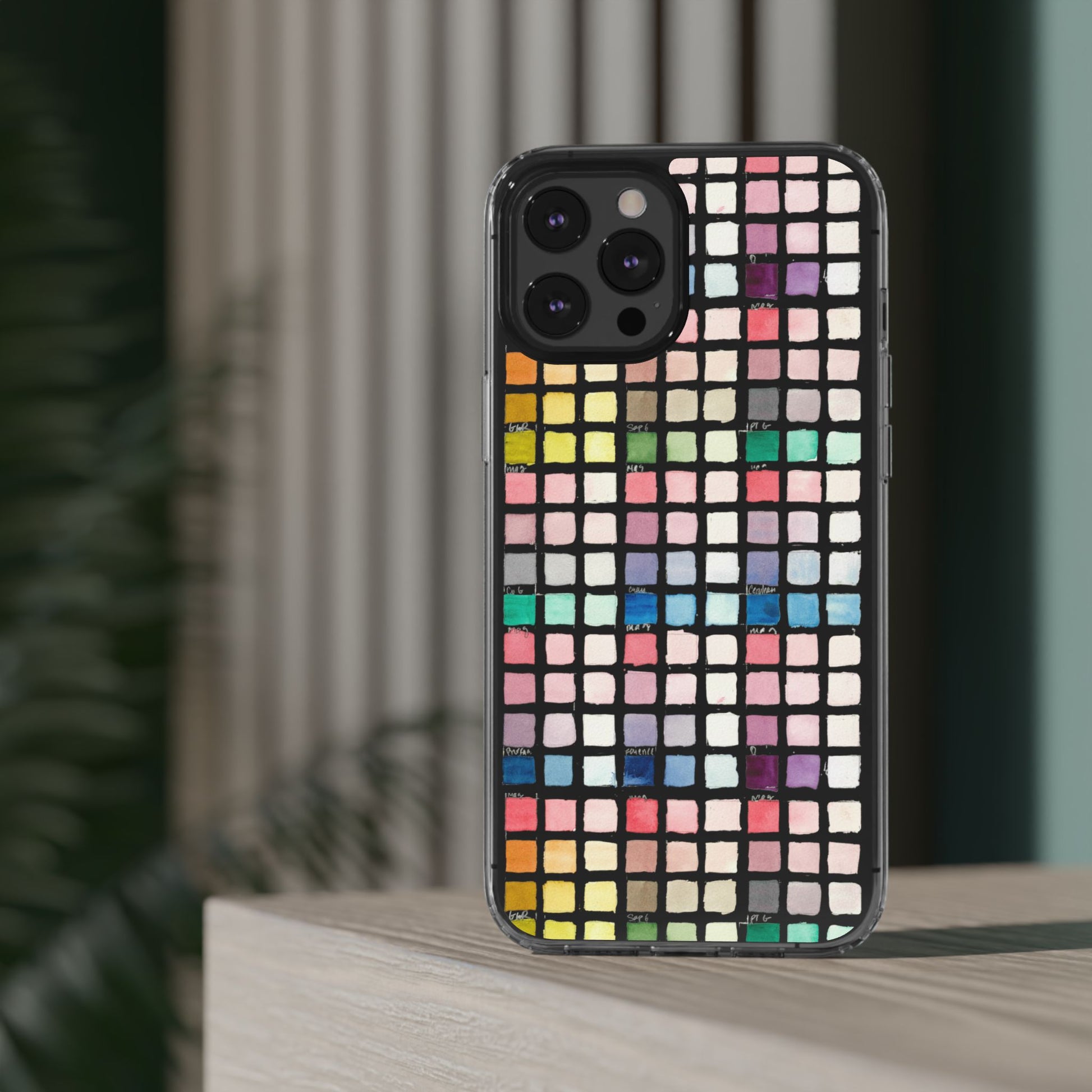 Watercolor Swatches Clear Phone Case - Brooke Zitting, LLC