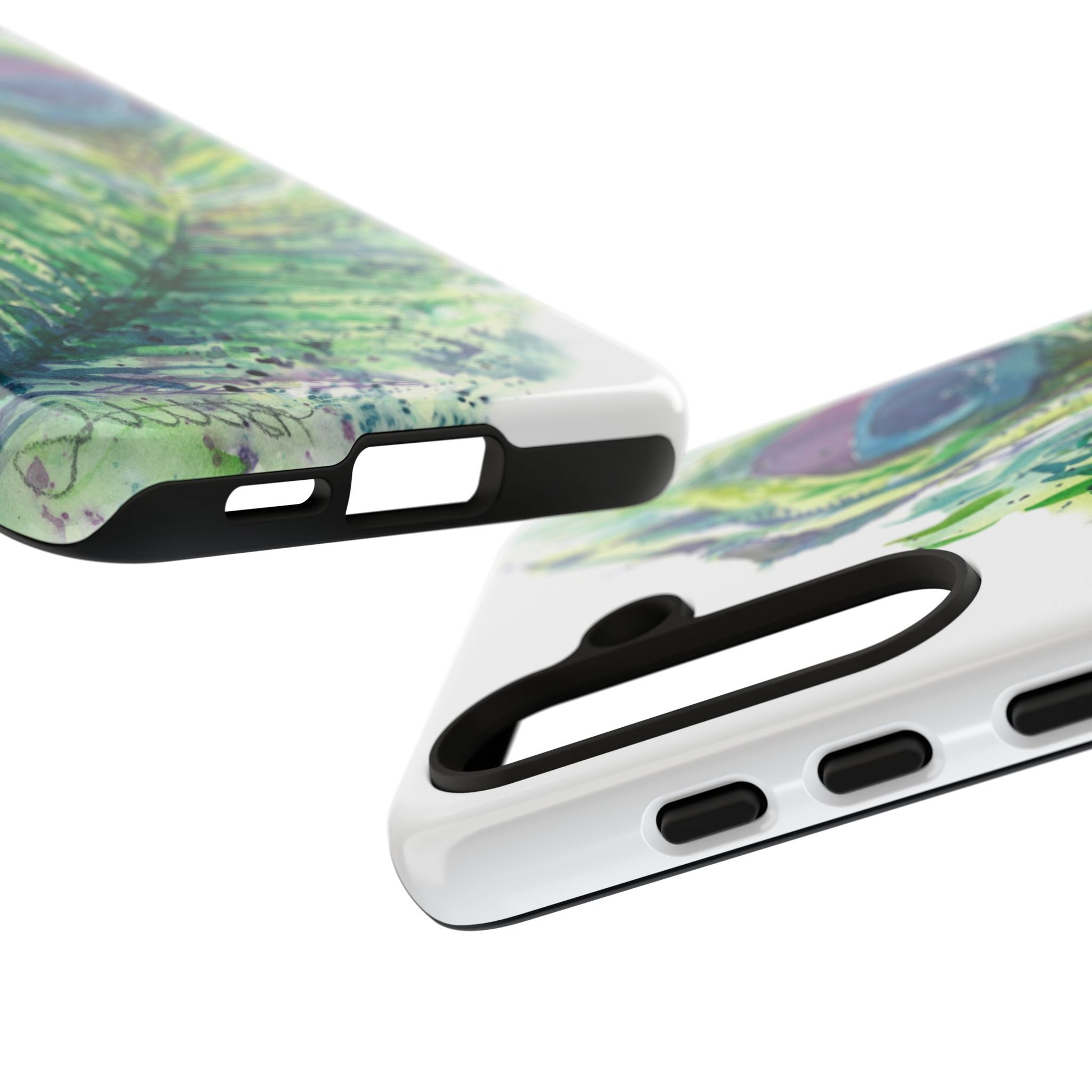 Colorful Peacock Feather Tough Phone Case – Stylish Nature-Inspired Mobile Cover & Unique Gift Idea - Brooke Zitting, LLC