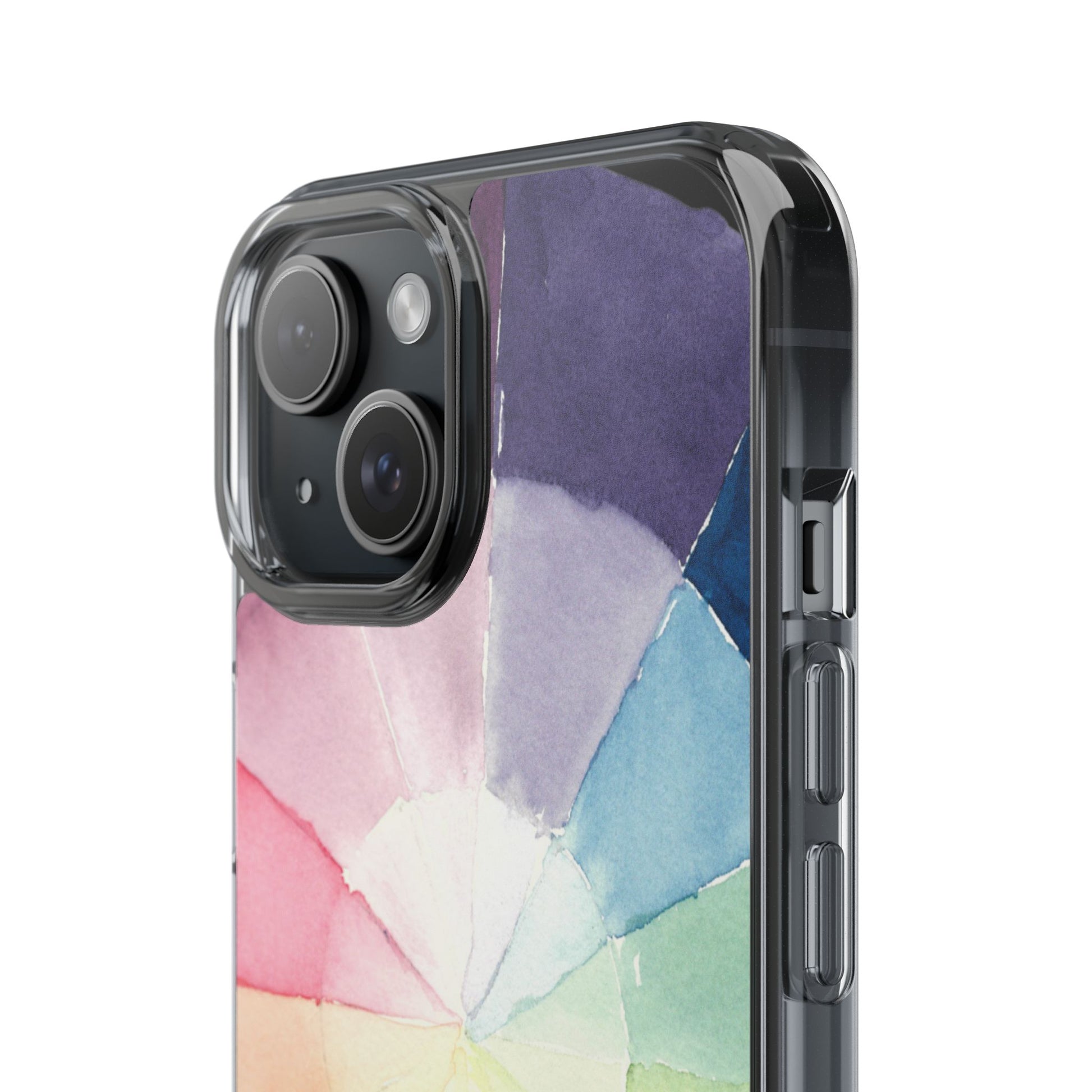 Watercolor Color Wheel Clear Phone Case - Brooke Zitting, LLC