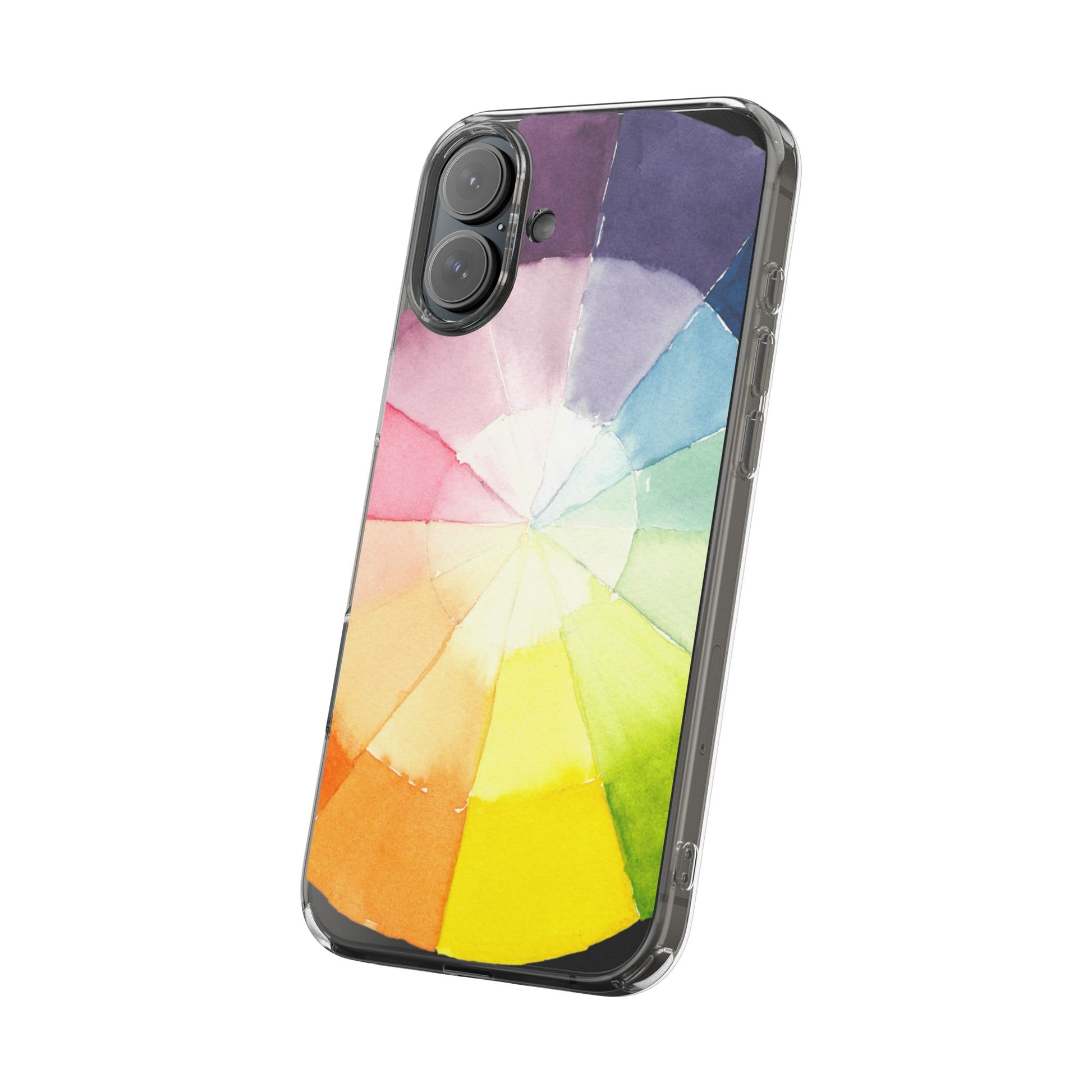 Watercolor Color Wheel Clear Phone Case - Brooke Zitting, LLC