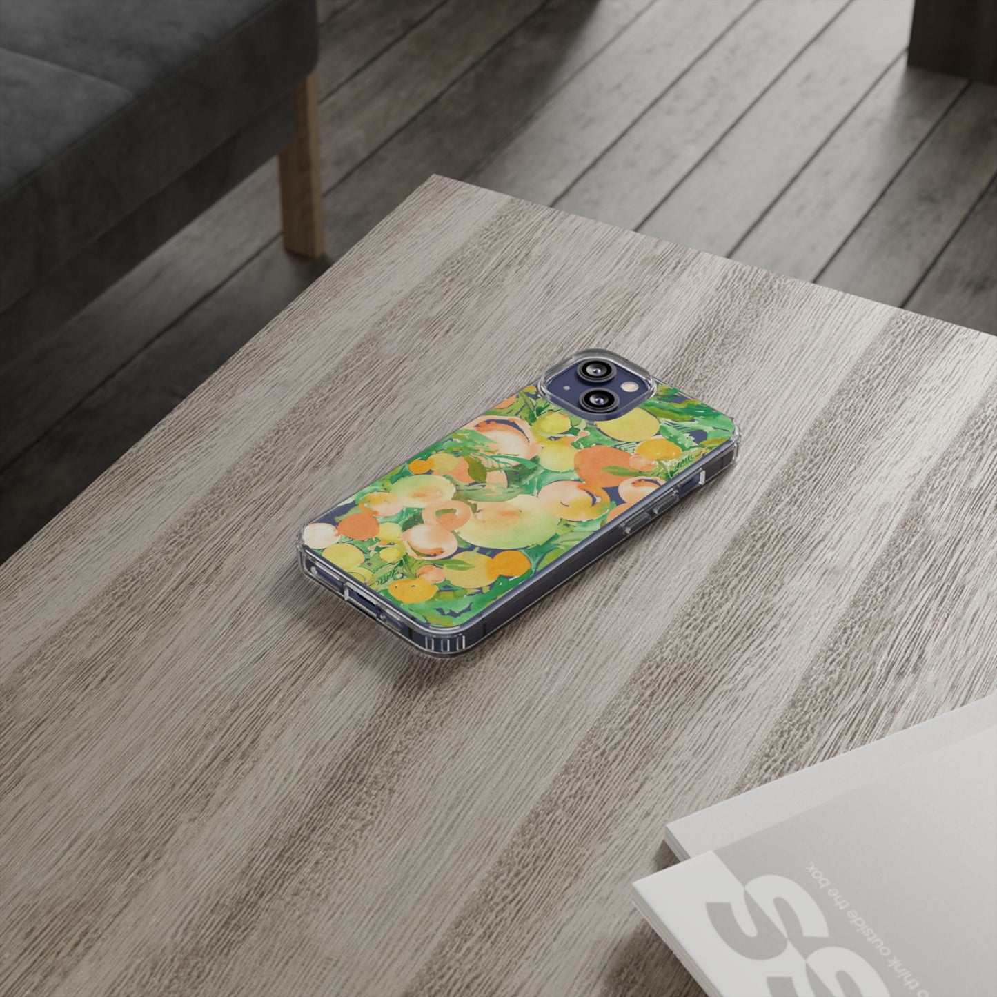 Watercolor Peach Party Clear Phone Case - Brooke Zitting, LLC