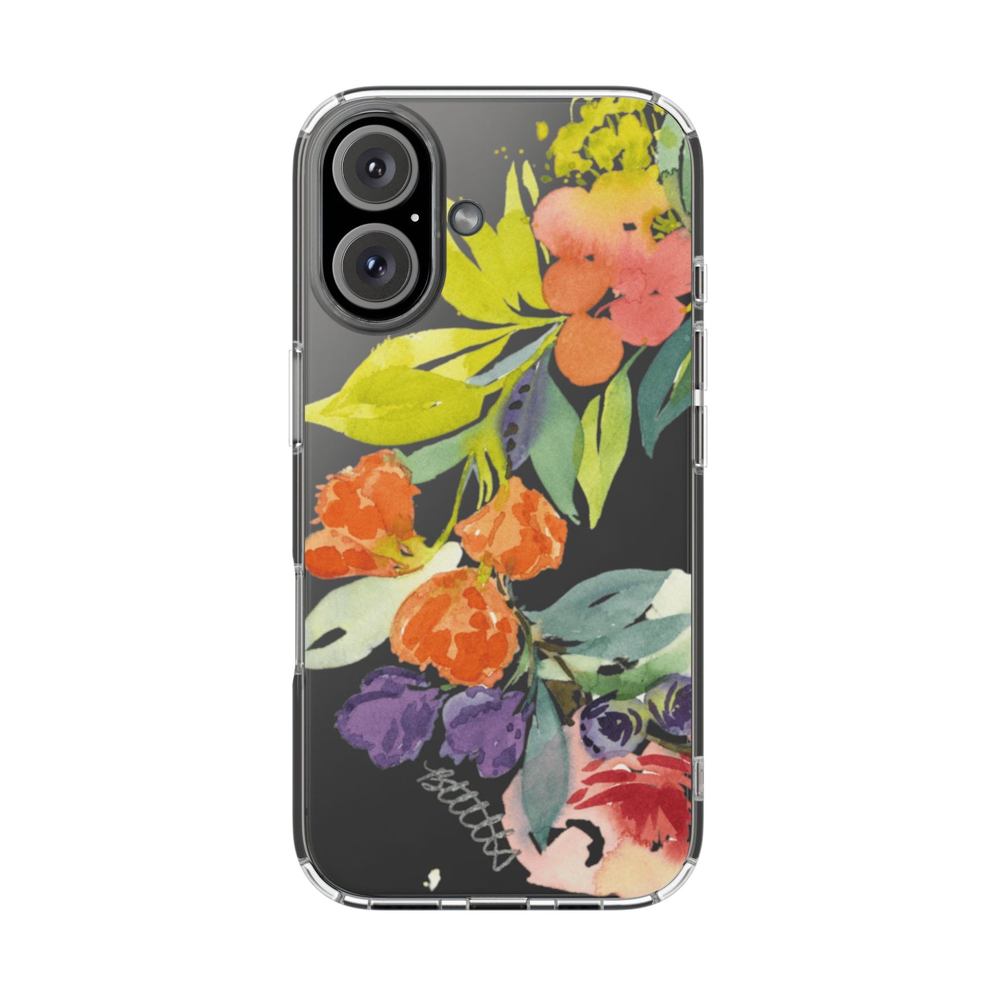 Watercolor Floral Blooms Clear Phone Case - Brooke Zitting, LLC