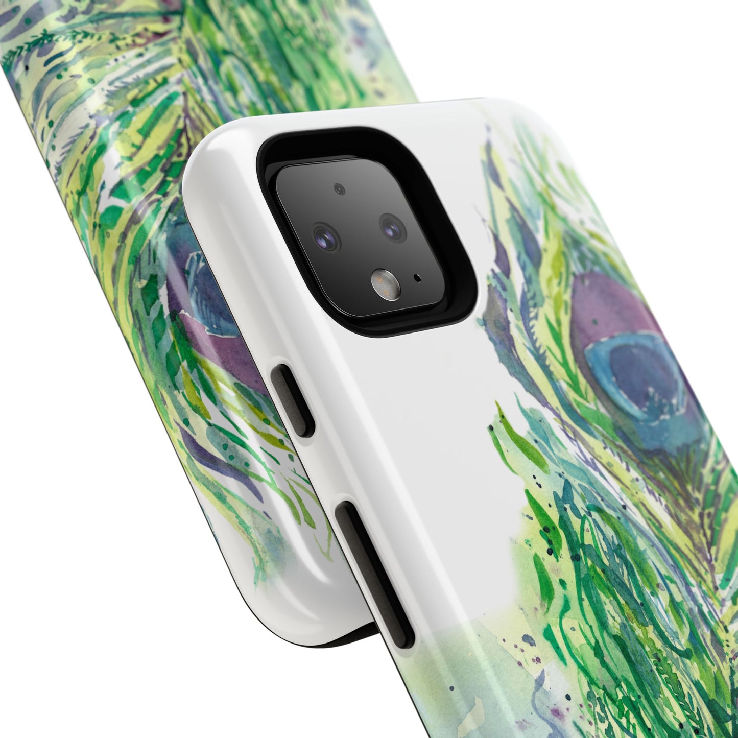 Colorful Peacock Feather Tough Phone Case – Stylish Nature-Inspired Mobile Cover & Unique Gift Idea - Brooke Zitting, LLC