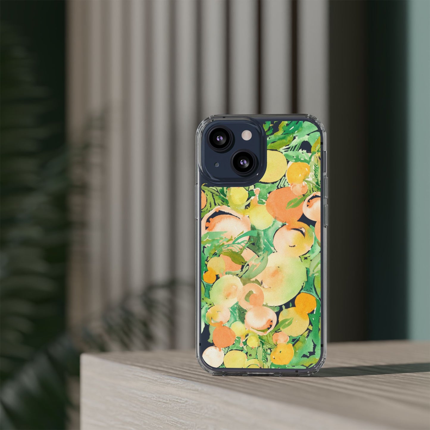 Watercolor Peach Party Clear Phone Case - Brooke Zitting, LLC