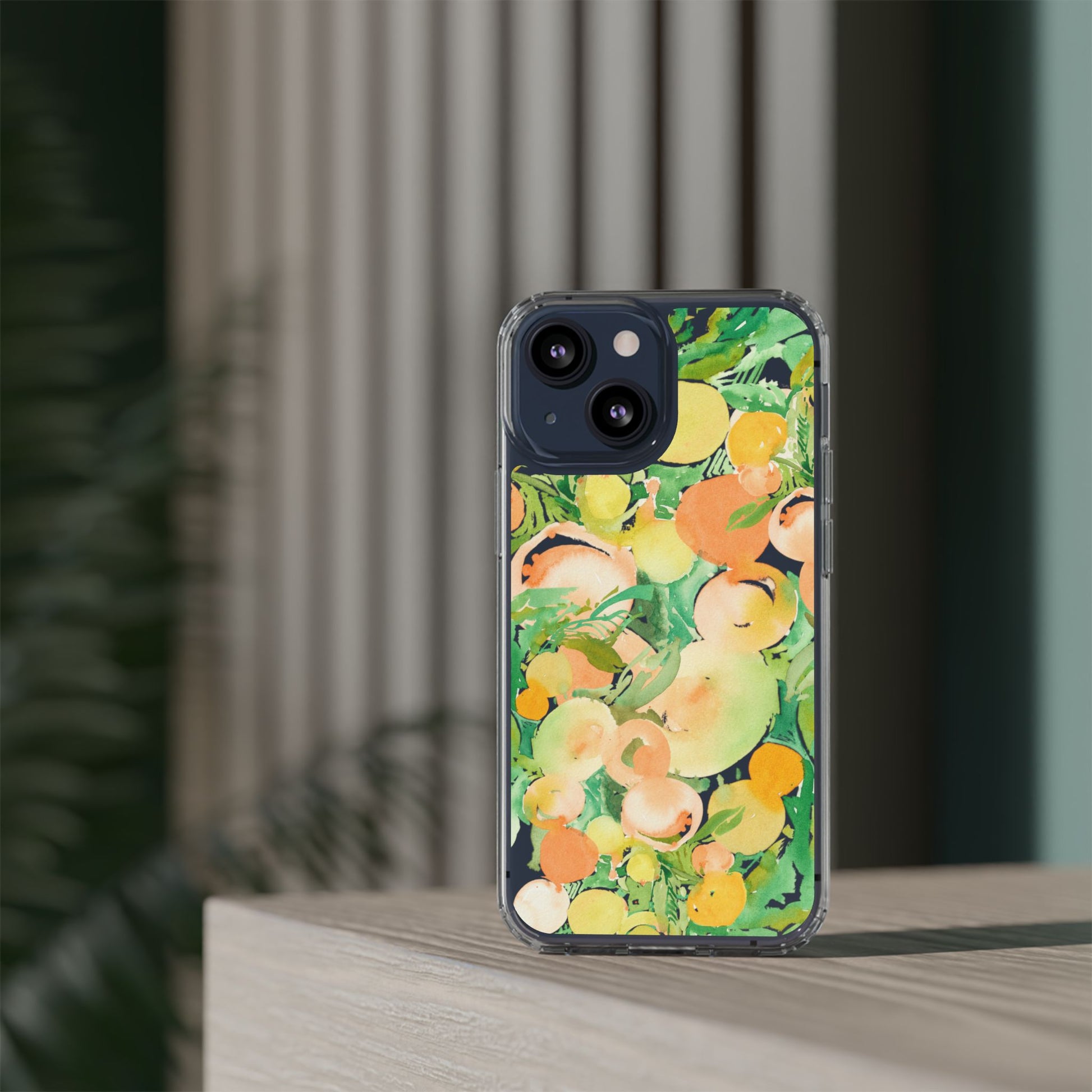 Watercolor Peach Party Clear Phone Case - Brooke Zitting, LLC