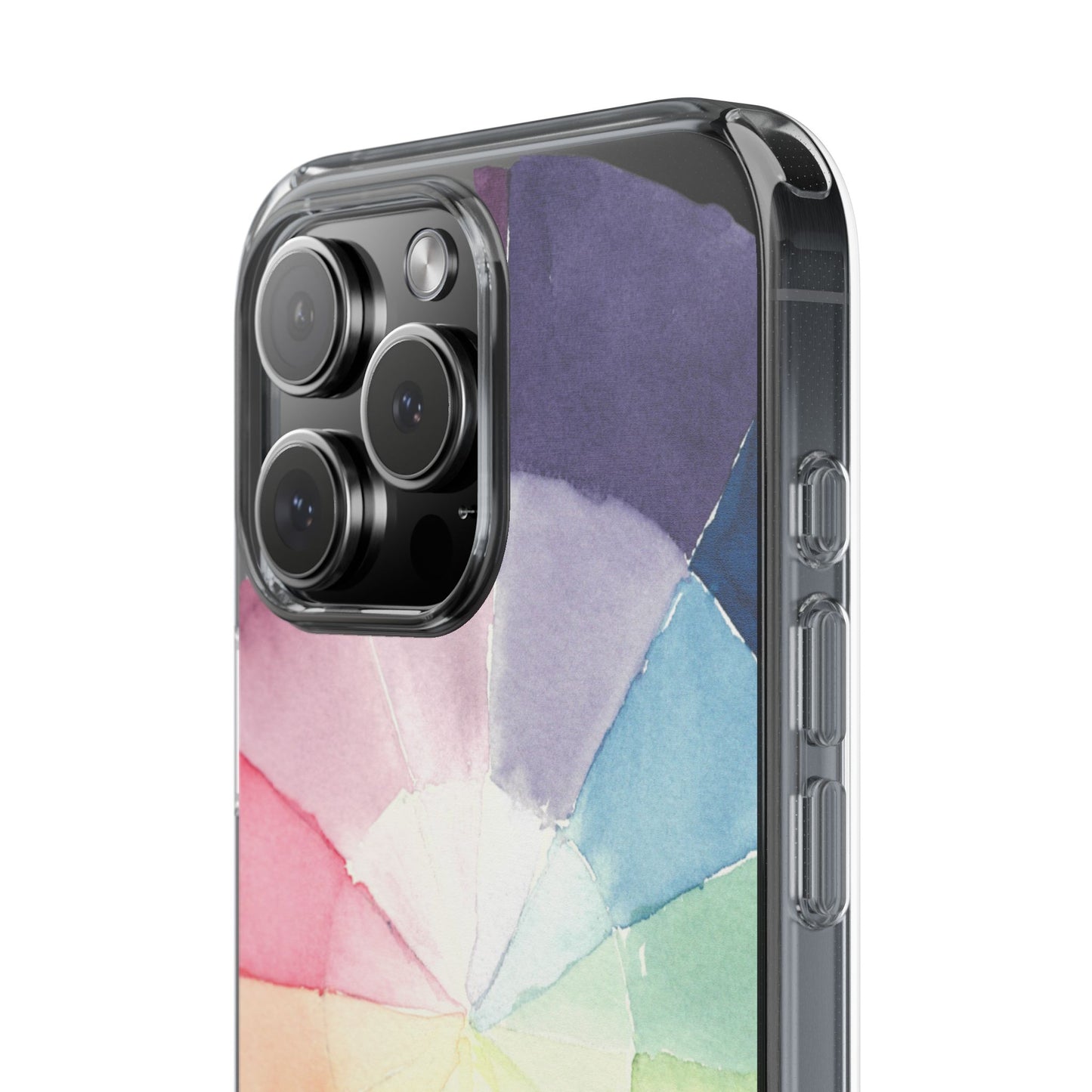 Watercolor Color Wheel Clear Phone Case - Brooke Zitting, LLC