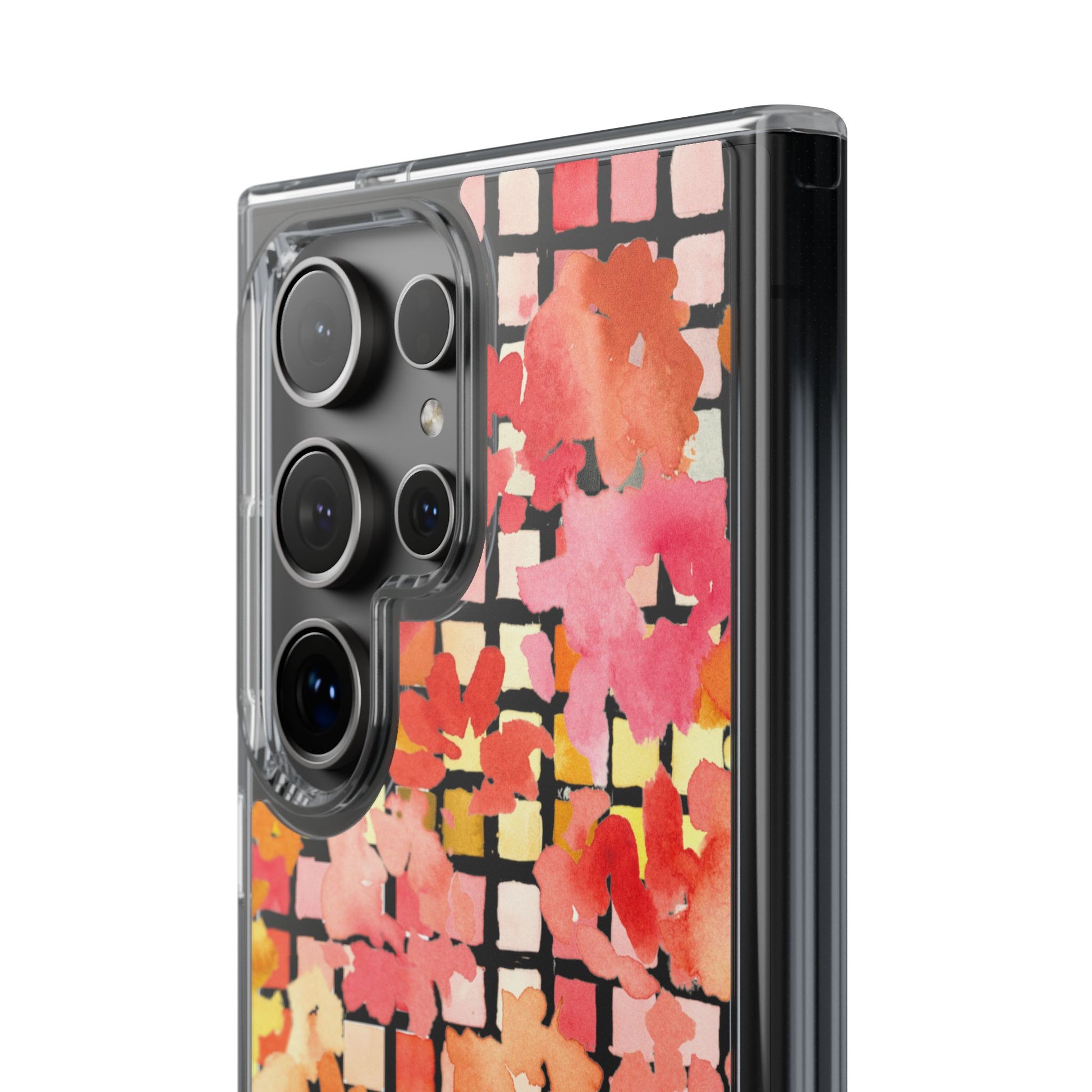 Watercolor Pixel Posy Clear Phone Case - Brooke Zitting, LLC