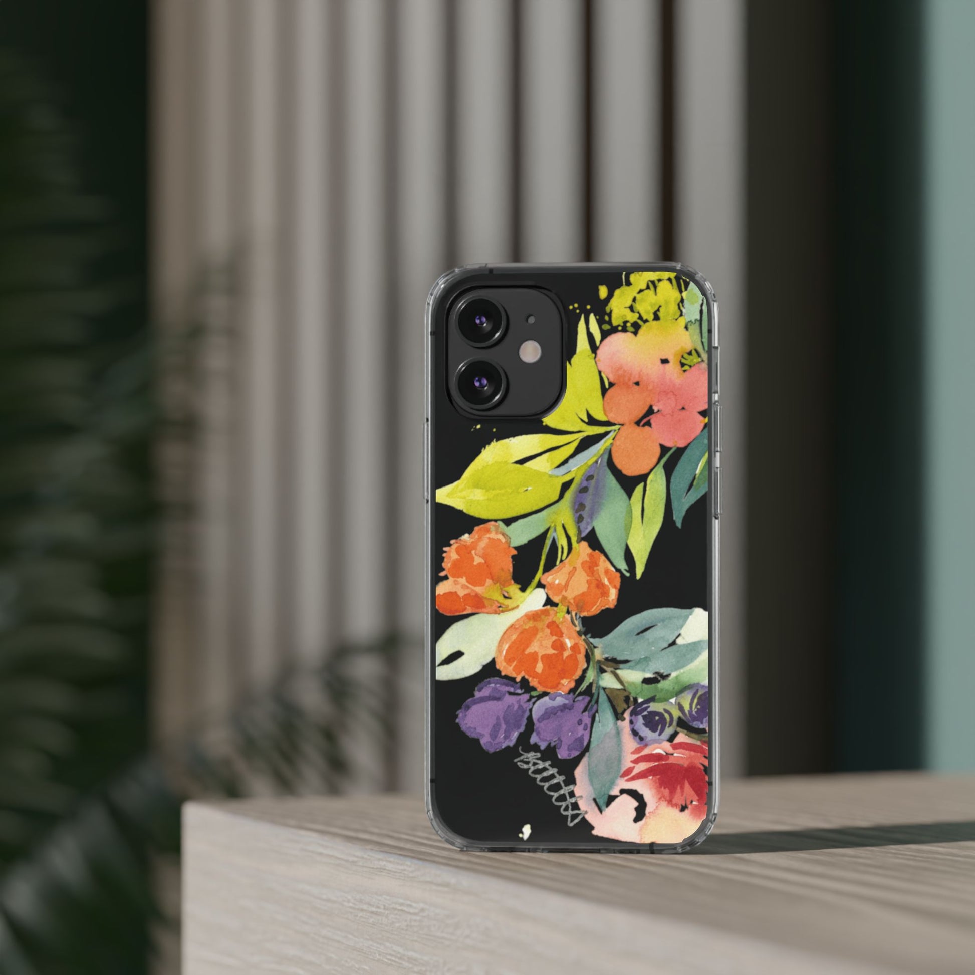 Watercolor Floral Blooms Clear Phone Case - Brooke Zitting, LLC