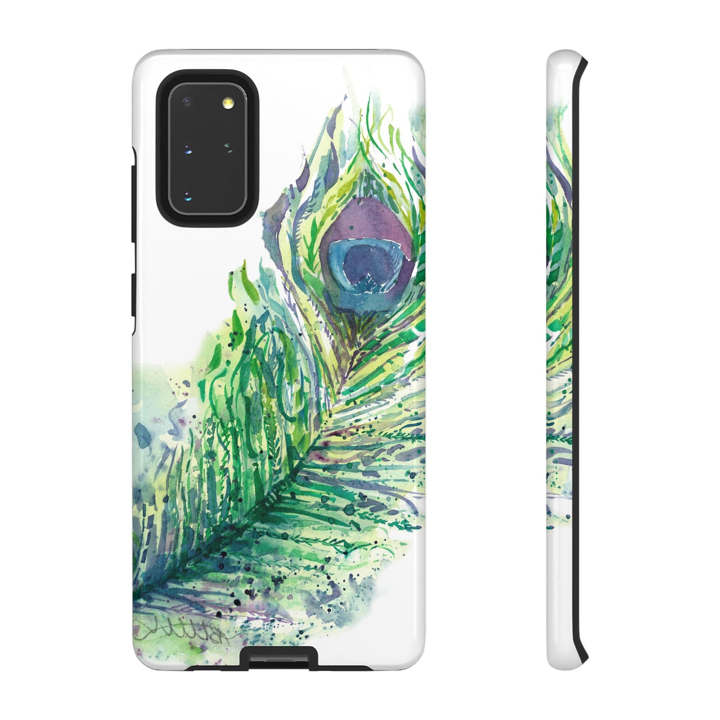 Colorful Peacock Feather Tough Phone Case – Stylish Nature-Inspired Mobile Cover & Unique Gift Idea - Brooke Zitting, LLC