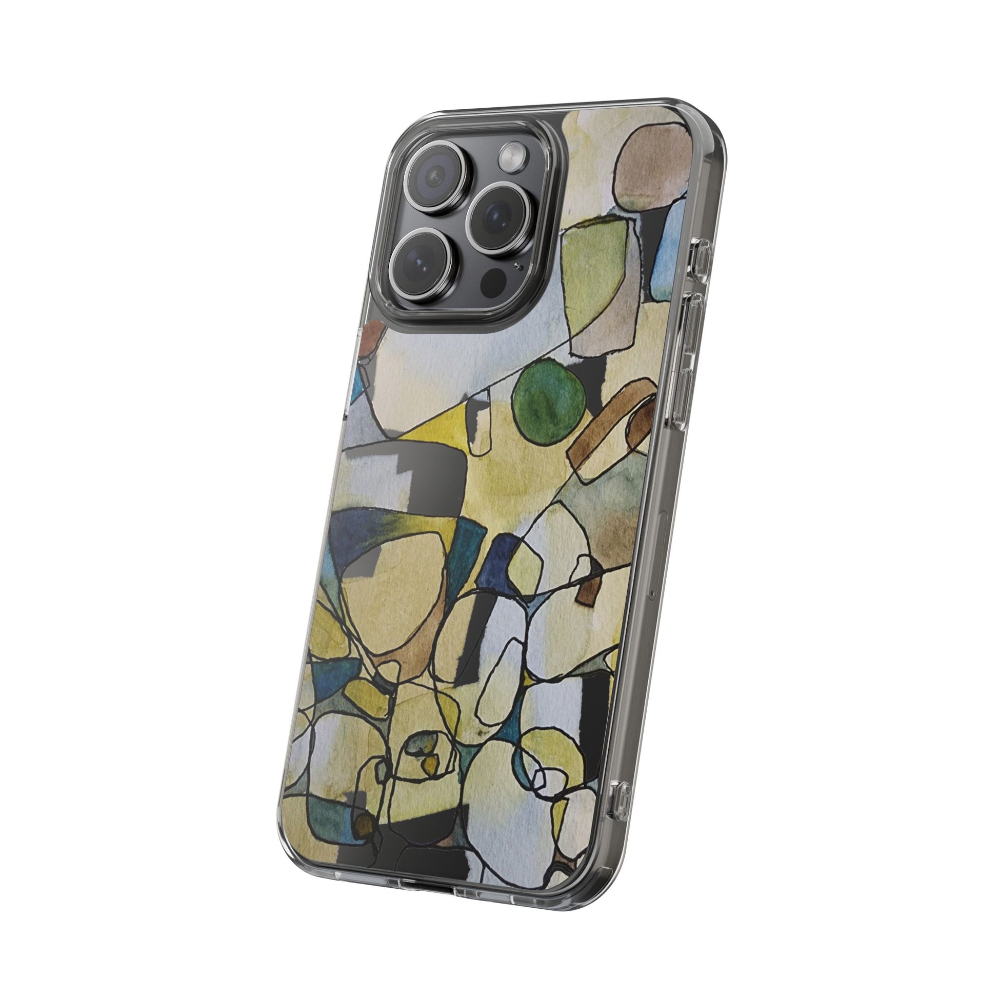 Abstract Watercolor Clear Phone Case - Brooke Zitting, LLC