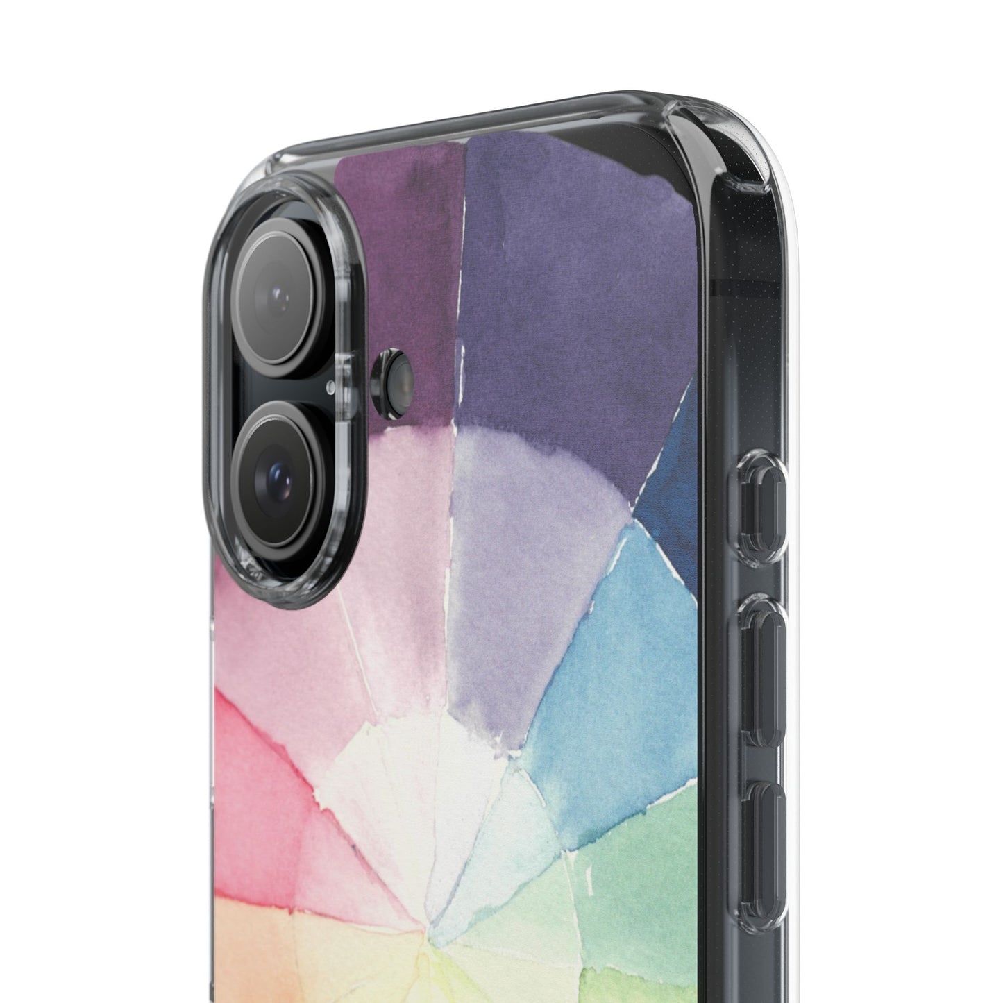 Watercolor Color Wheel Clear Phone Case - Brooke Zitting, LLC