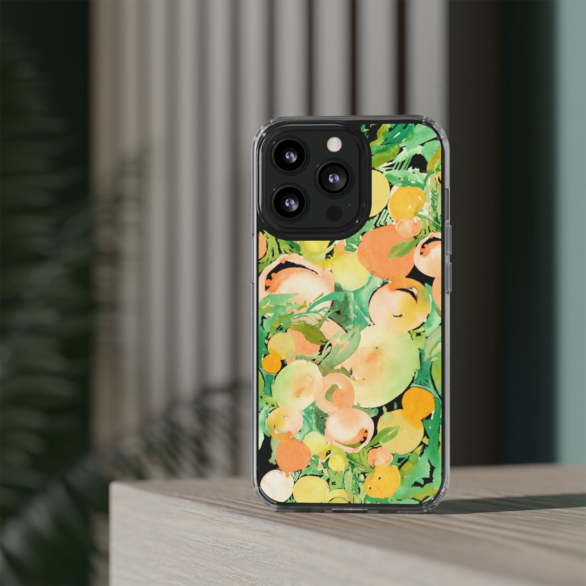 Watercolor Peach Party Clear Phone Case - Brooke Zitting, LLC